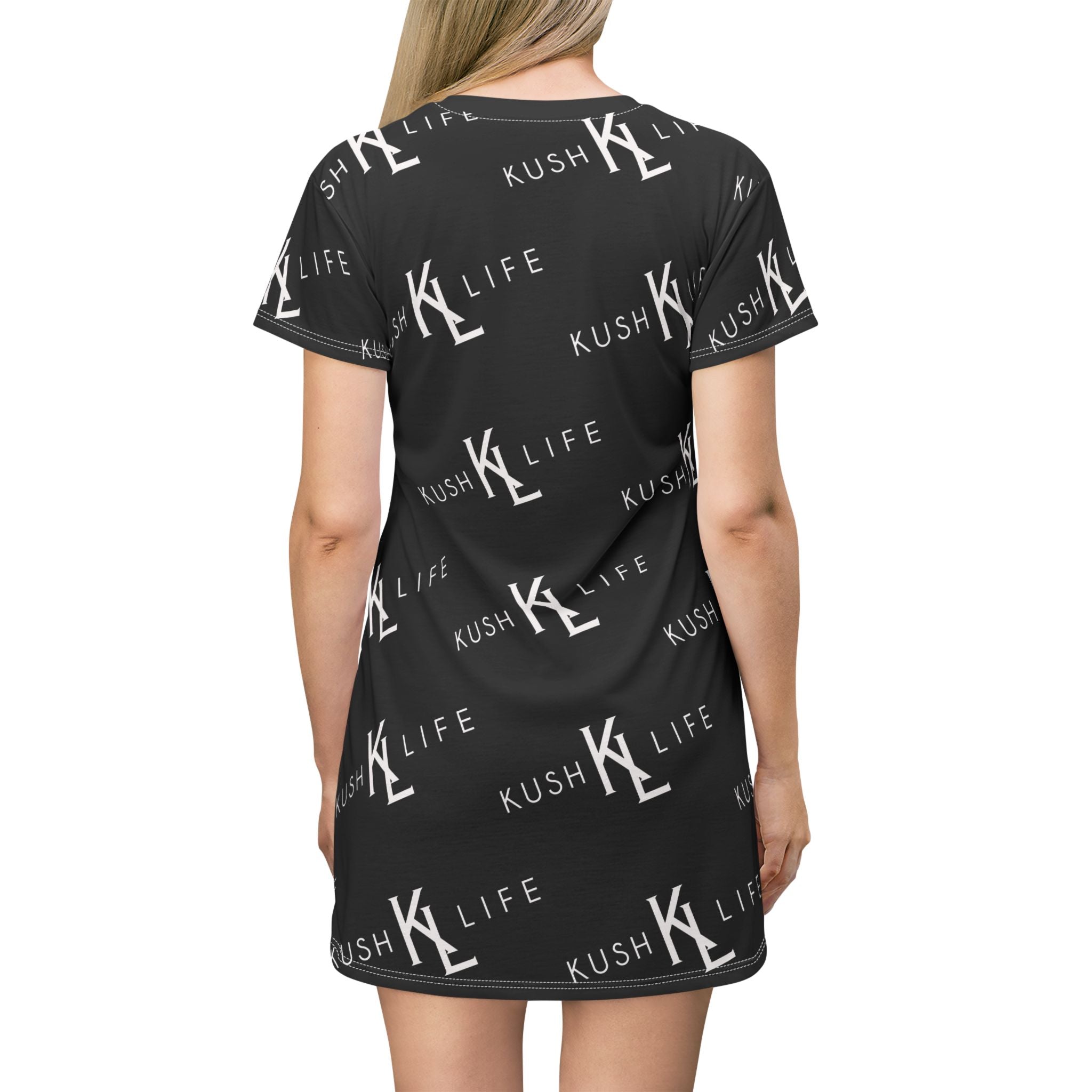 Kush KL Life Classic Logo Monogram - Graphic T-Shirt Dress, Casual Summer Dress, Streetwear Fashion, Trendy Outfit, Music Festival Style, Gifts for Her