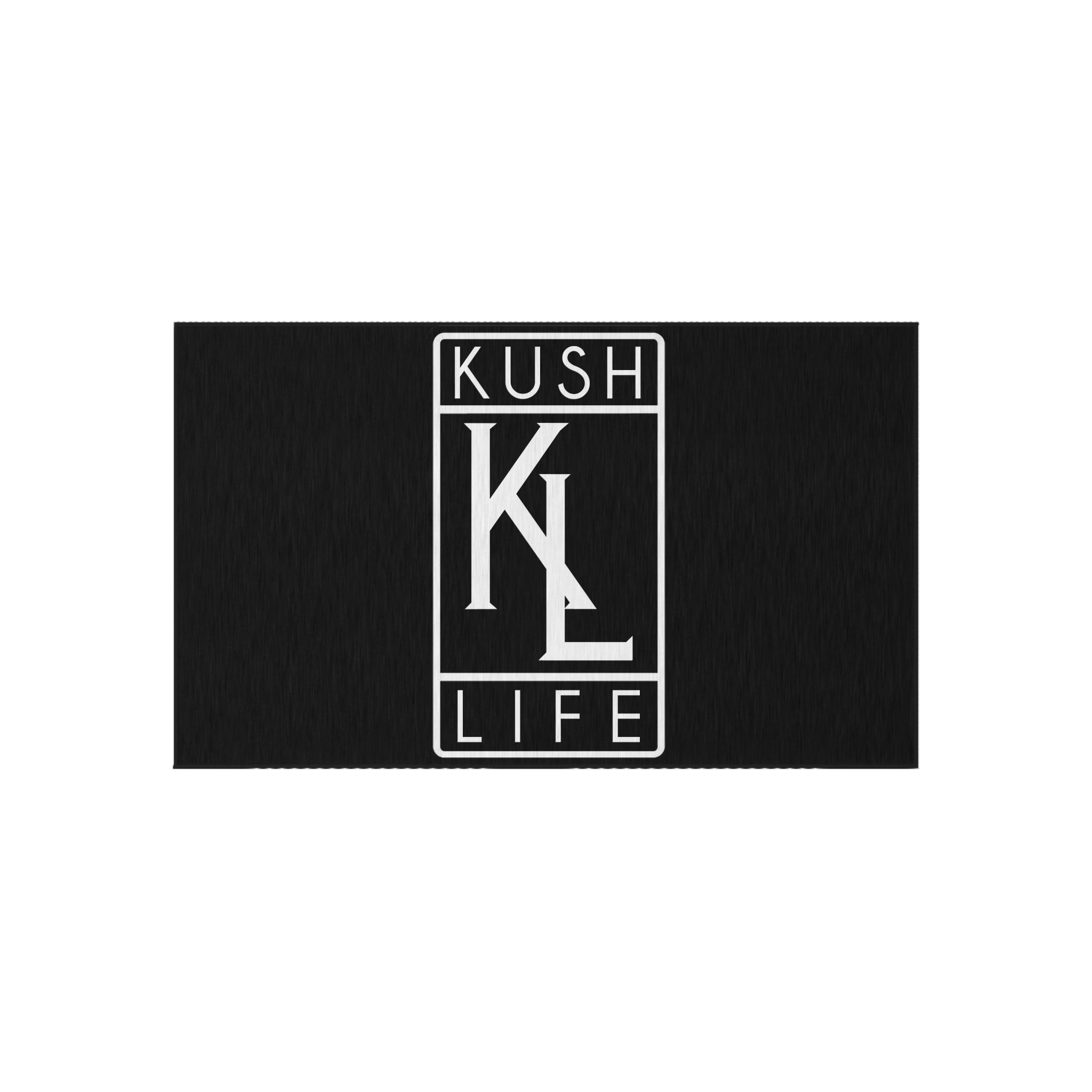 Kushlife OG Logo Stylish Outdoor Rug, Patio Decor, Modern Area Rug, Indoor/Outdoor Carpet, Boho Chic Rug