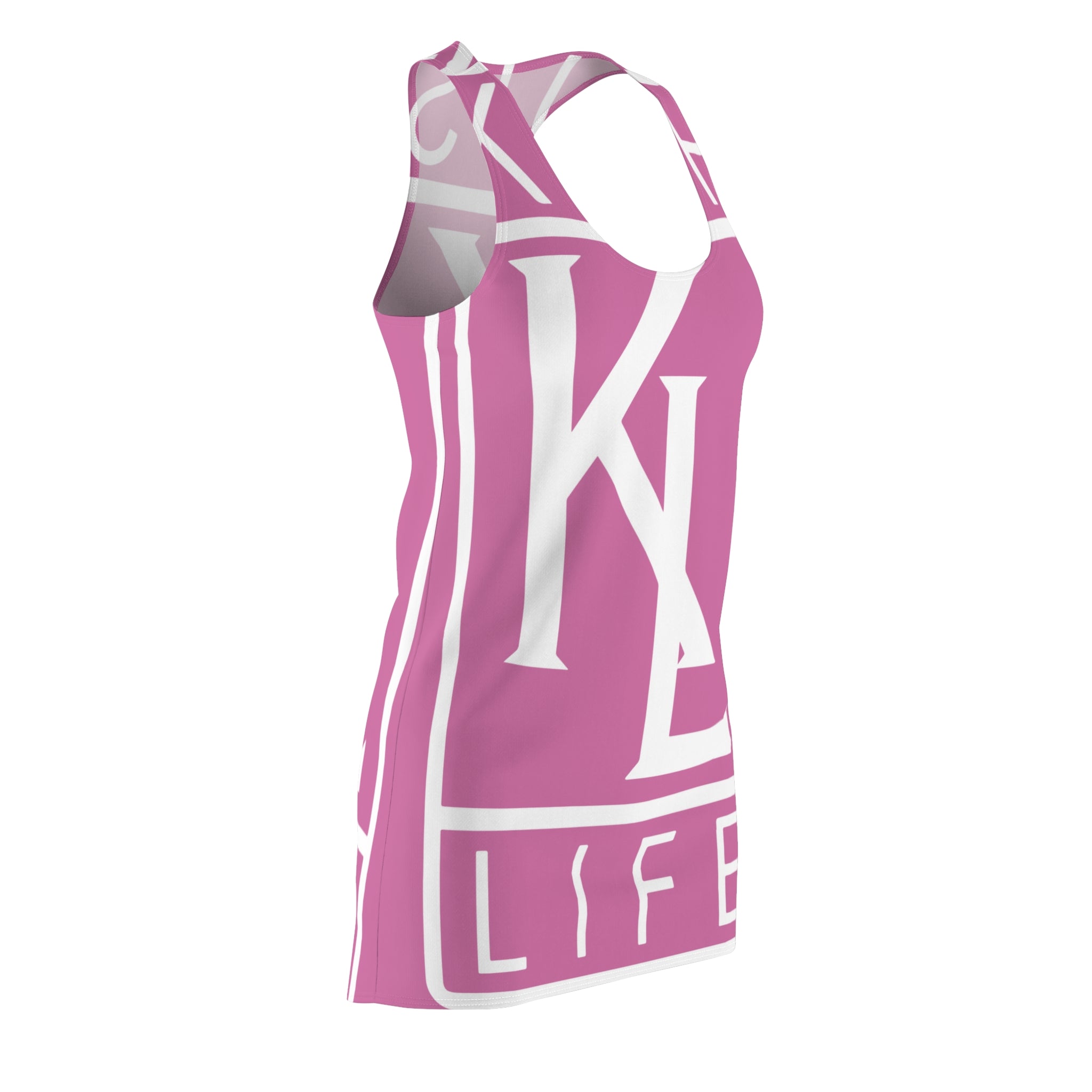 Kushlife OG Logo - Rose' Stylish Women's Racerback Dress, Trendy Summer Dress, Casual Lounge Wear, Athletic Dress, Fashionable Daily Outfit