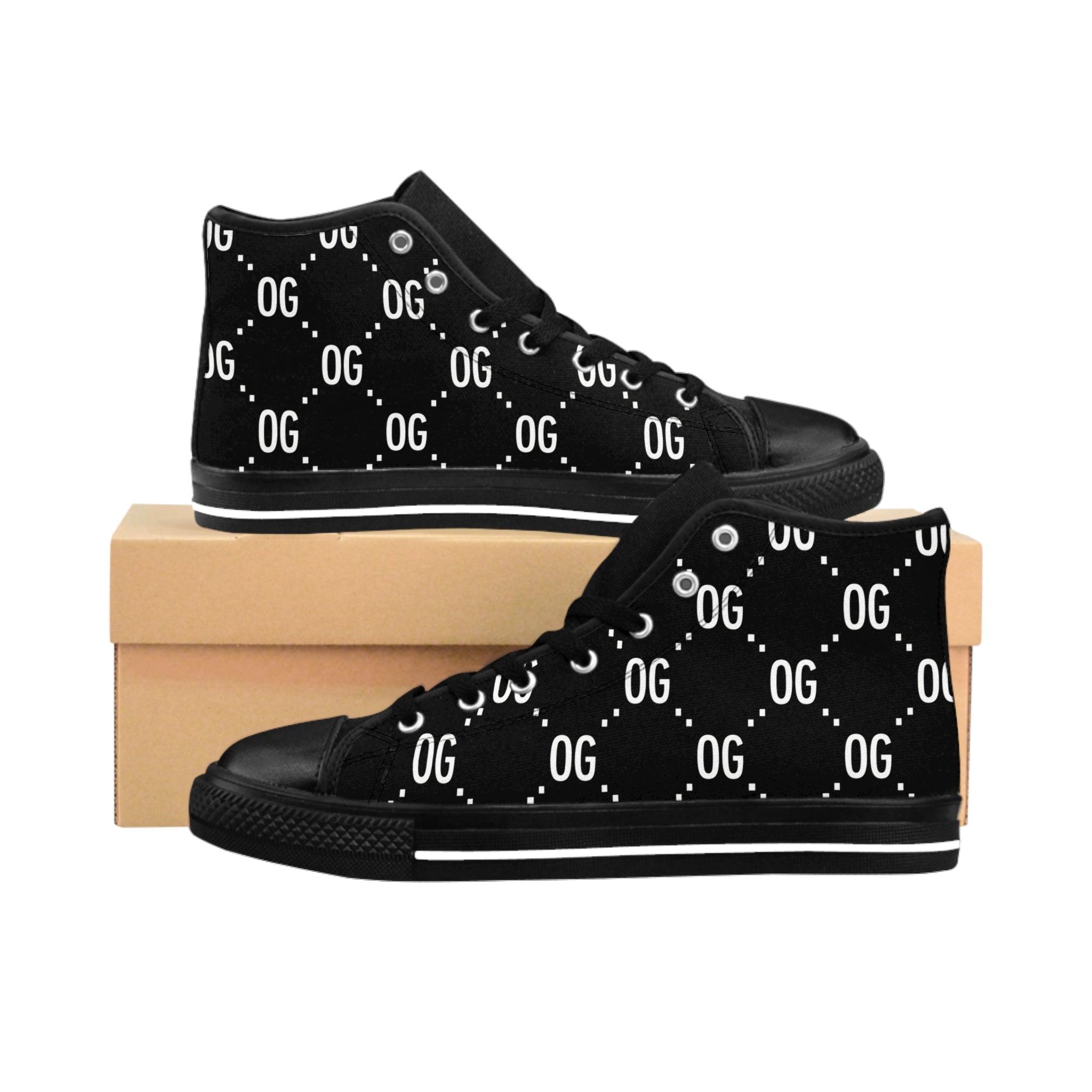 Kush Life "OG x OG" Logo Monogram - Stylish High-Top Sneakers for Trendsetters, Casual Footwear, Urban Style, Gift for Him, Everyday Sneakers