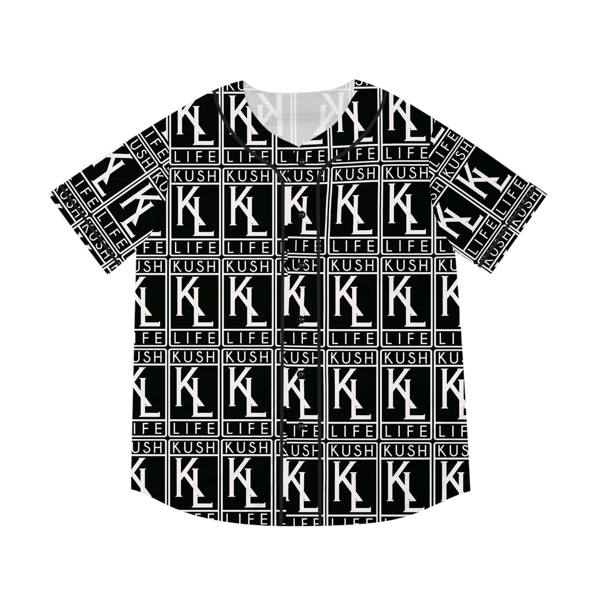 Kush Life OG Logo Monogram Men's Baseball Jersey (AOP)