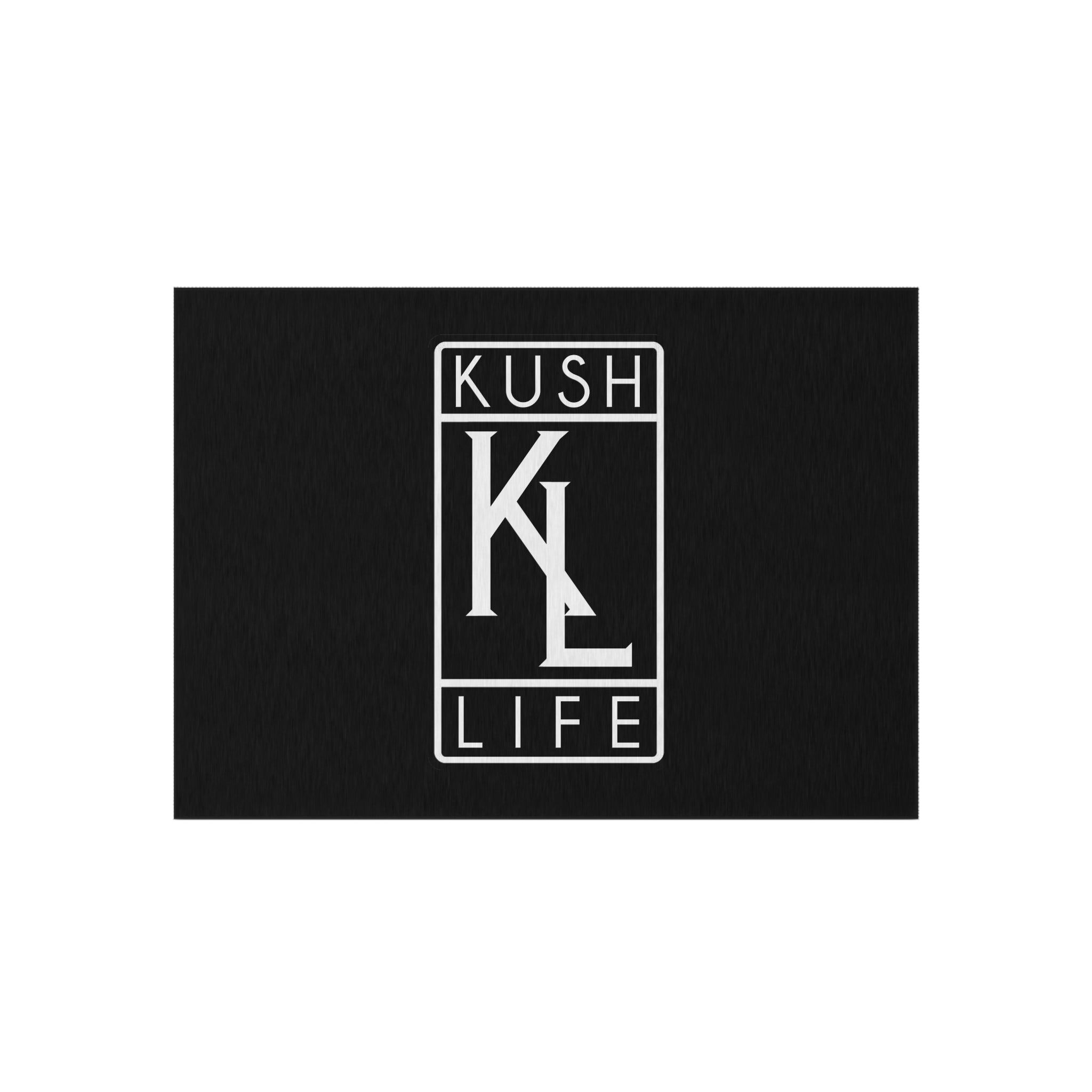 Kushlife OG Logo Stylish Outdoor Rug, Patio Decor, Modern Area Rug, Indoor/Outdoor Carpet, Boho Chic Rug