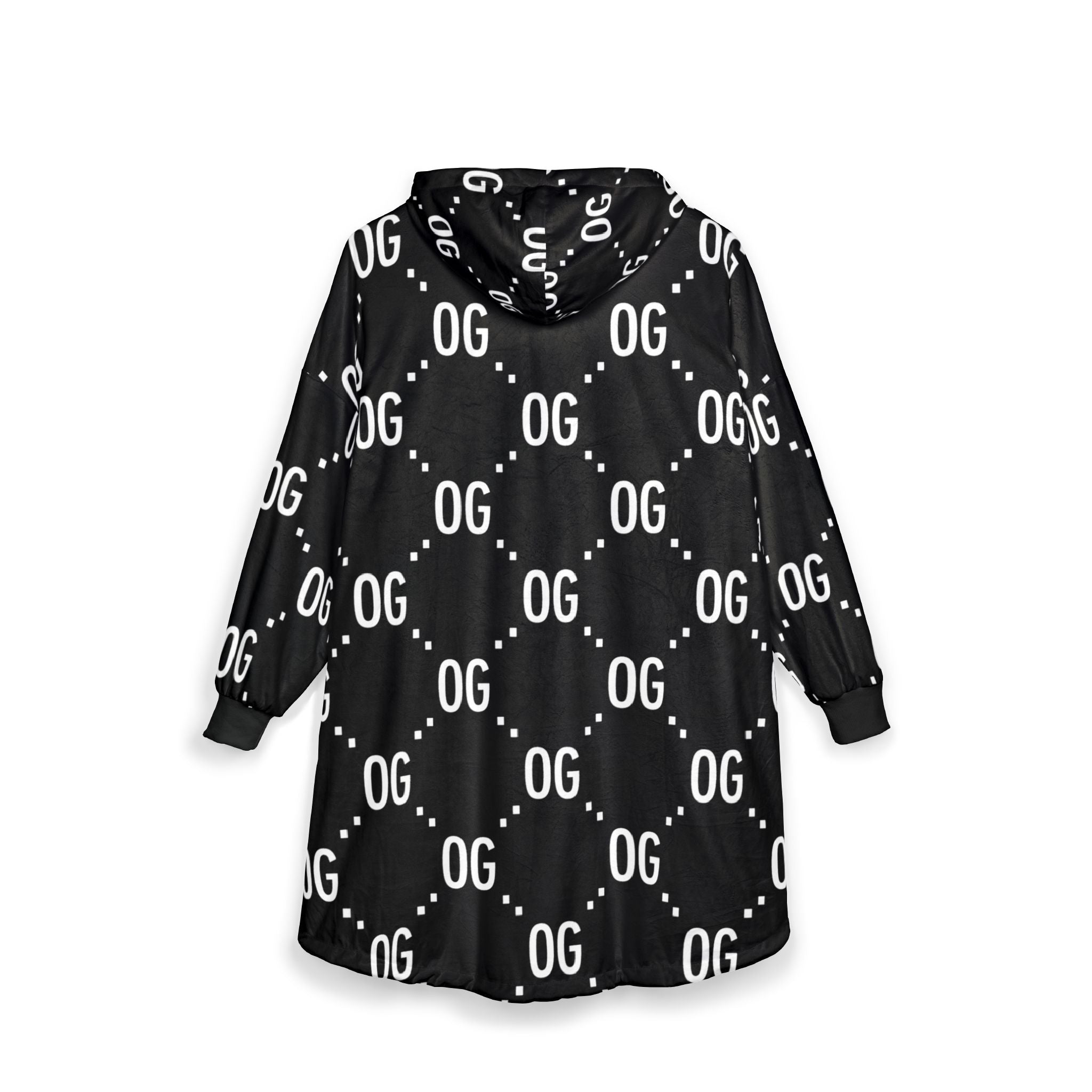 Kush Life "OG" Logo Monogram - Cozy Unisex Hooded Blanket | Relaxation, Travel Comfort, Gift for Friends, Movie Nights, Festival Apparel