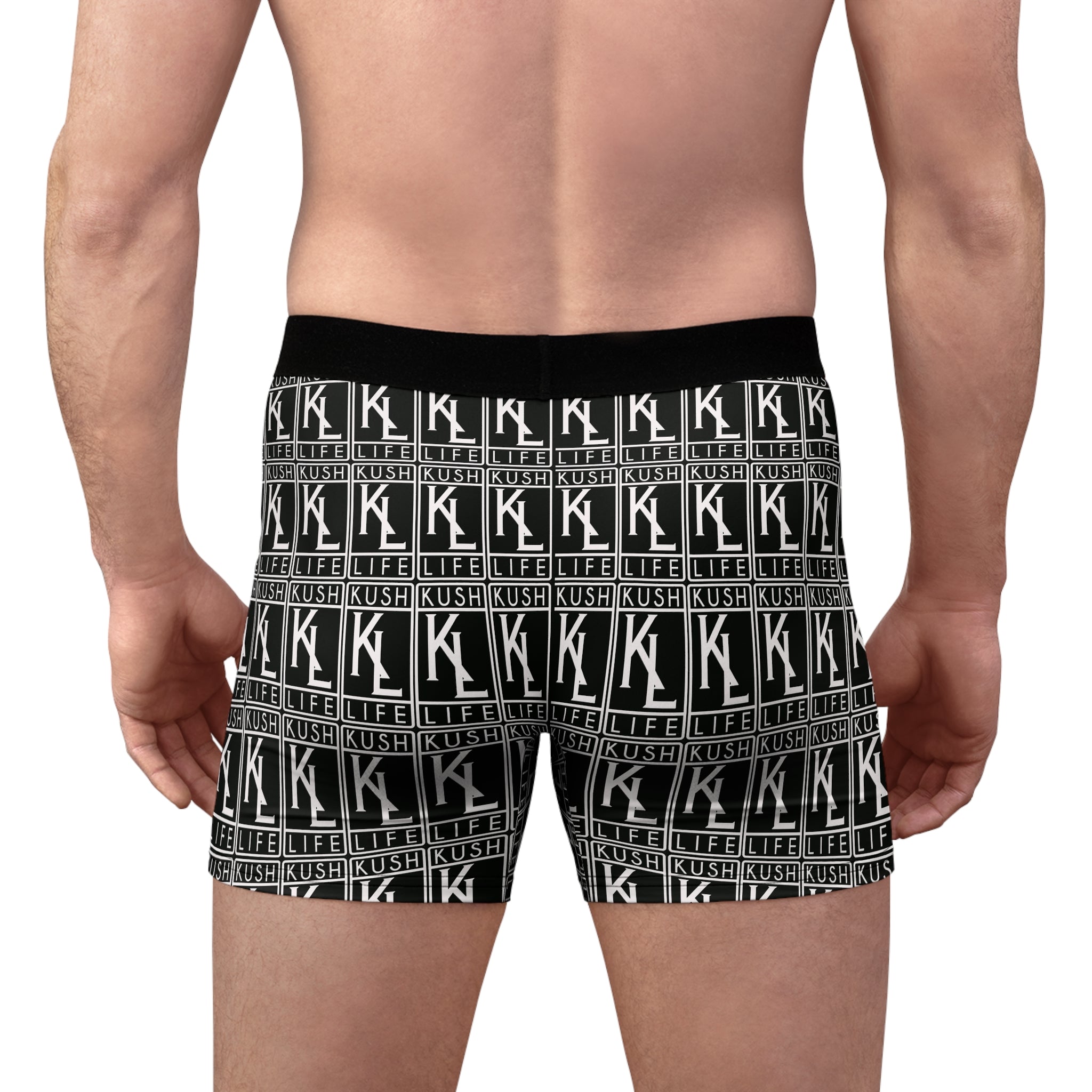 Kush Life OG Logo Monogram - Men's Boxer Briefs - Kush Life AOP Print, Comfortable Underwear, Trendy Gift, Daily Wear, Streetwear Style, Unique Loungewear