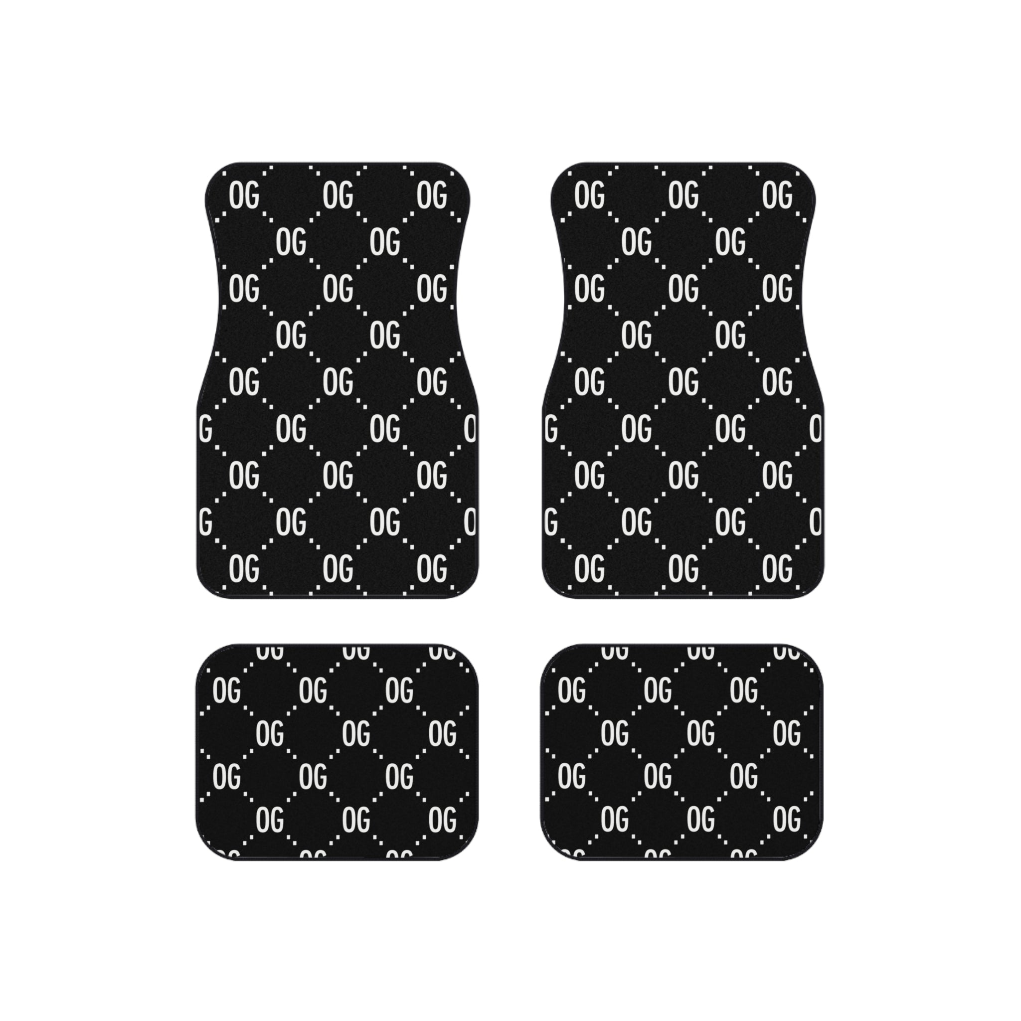 Kush Life "OG x OG" Logo Monogram - Mats Set | Durable Auto Floor Mats for Stylish Ride | Perfect Gift for Car Lovers, Hip Hop Enthusiasts, and More!