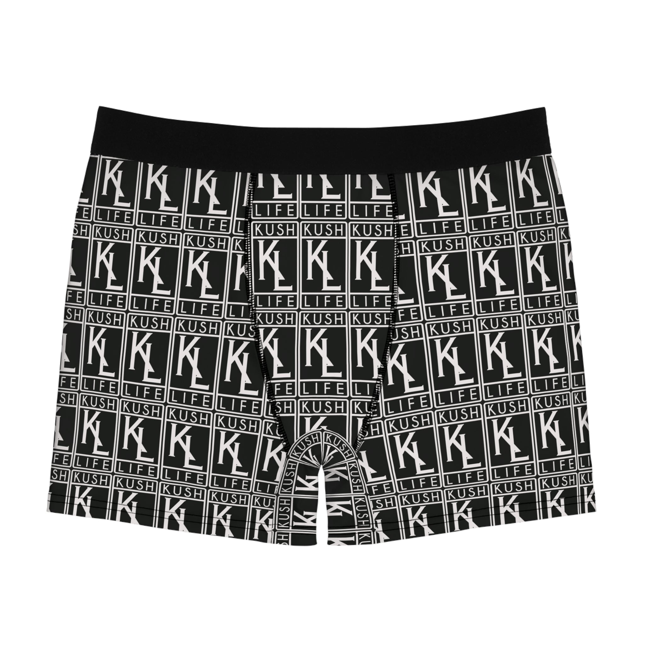 Kush Life OG Logo Monogram - Men's Boxer Briefs - Kush Life AOP Print, Comfortable Underwear, Trendy Gift, Daily Wear, Streetwear Style, Unique Loungewear
