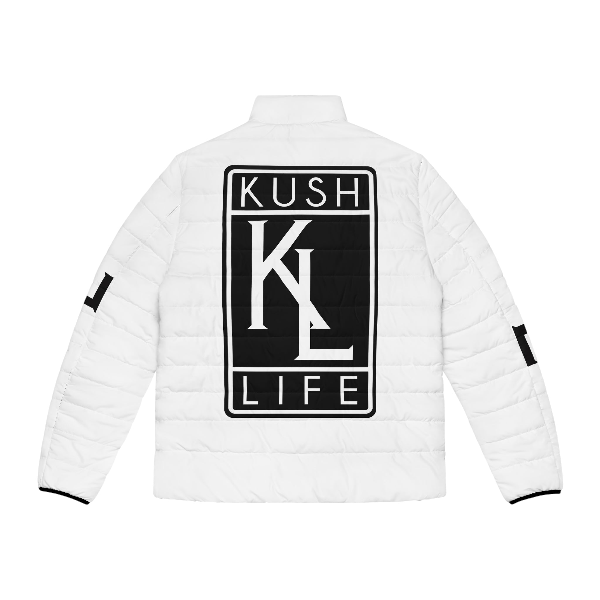 Kush Life OG Logo - Snow Men's Stylish Puffer Jacket, Trendy Outerwear, Urban Fashion, Fall/Winter Wear, KUSH LIFE Design, Gift for Him
