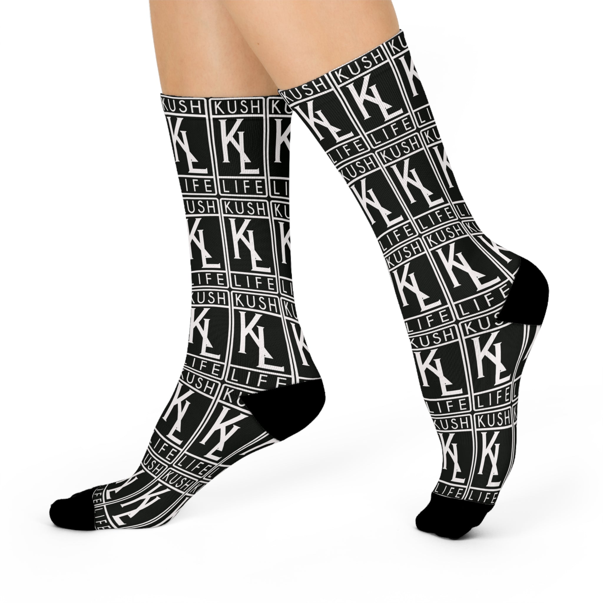 Kushlife OG Logo Monogram - Cushioned Crew Socks