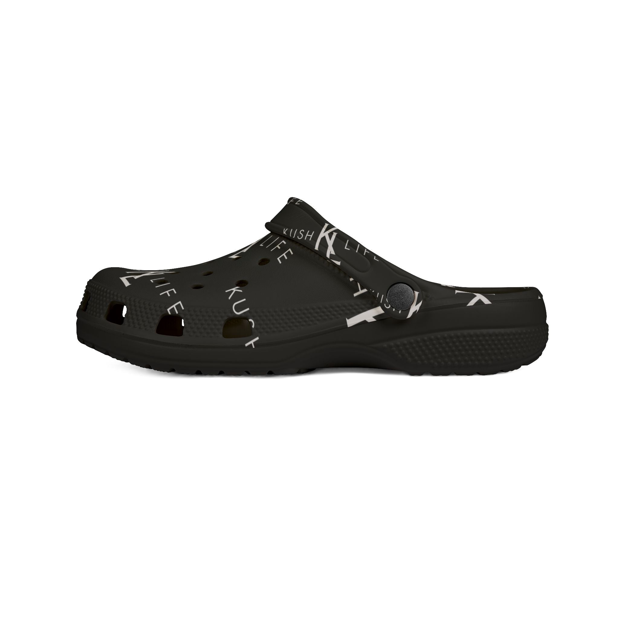 Kush KL Life Classic Logo Pattern - Stylish EVA Foam Rubber Shoes - Trendy Comfort Footwear, Casual Summer Clogs, Everyday Slip-Ons, Gift for Her
