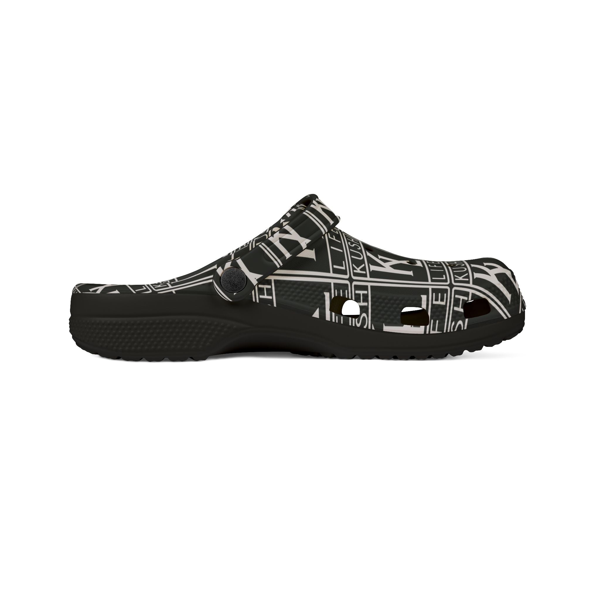 Kushlife OG Logo Monogram - Stylish EVA Foam Rubber Shoes - Trendy Comfort Footwear, Casual Summer Clogs, Everyday Slip-Ons, Gift for Her