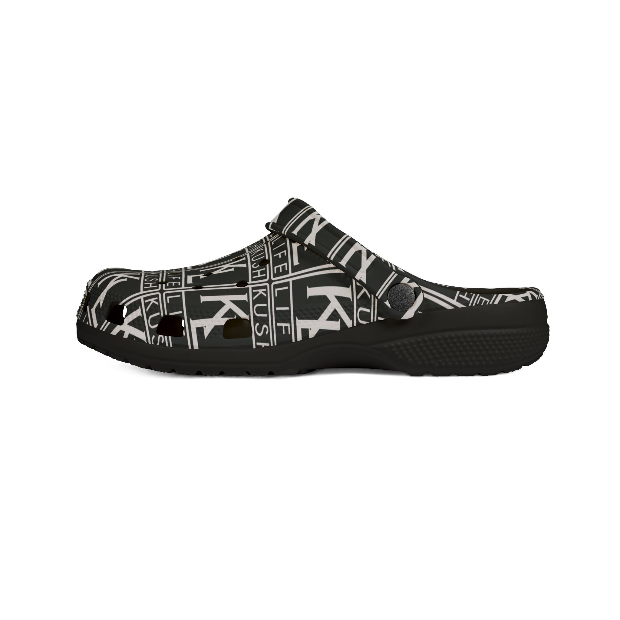 Kushlife OG Logo Monogram - Stylish EVA Foam Rubber Shoes - Trendy Comfort Footwear, Casual Summer Clogs, Everyday Slip-Ons, Gift for Her