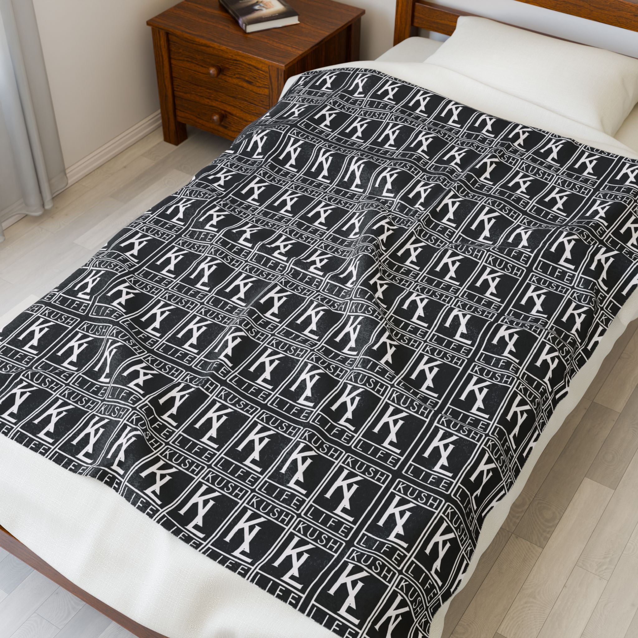 Kushlife OG Logo Velveteen Plush Blanket