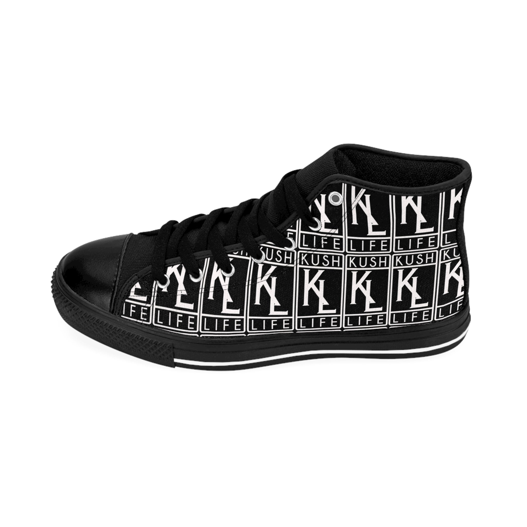Kush Life OG Logo Monogram - Stylish High-Top Sneakers for Trendsetters, Casual Footwear, Urban Style, Gift for Him, Everyday Sneakers