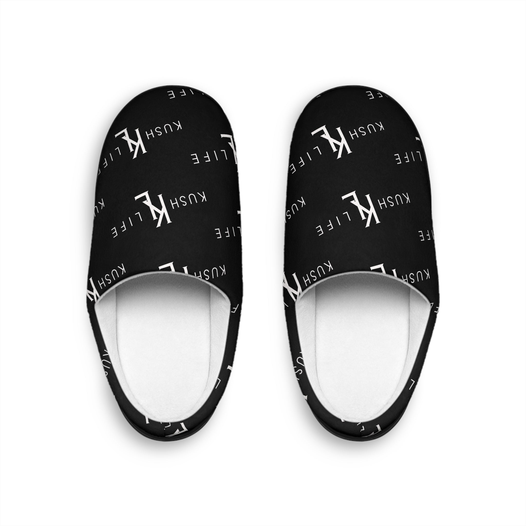 Kush KL Life Classic Logo Pattern - Men's Stylish Indoor Slippers | Comfortable Home Footwear for Relaxation, Cozy Nights, Gifts for Him, Housewarming Present