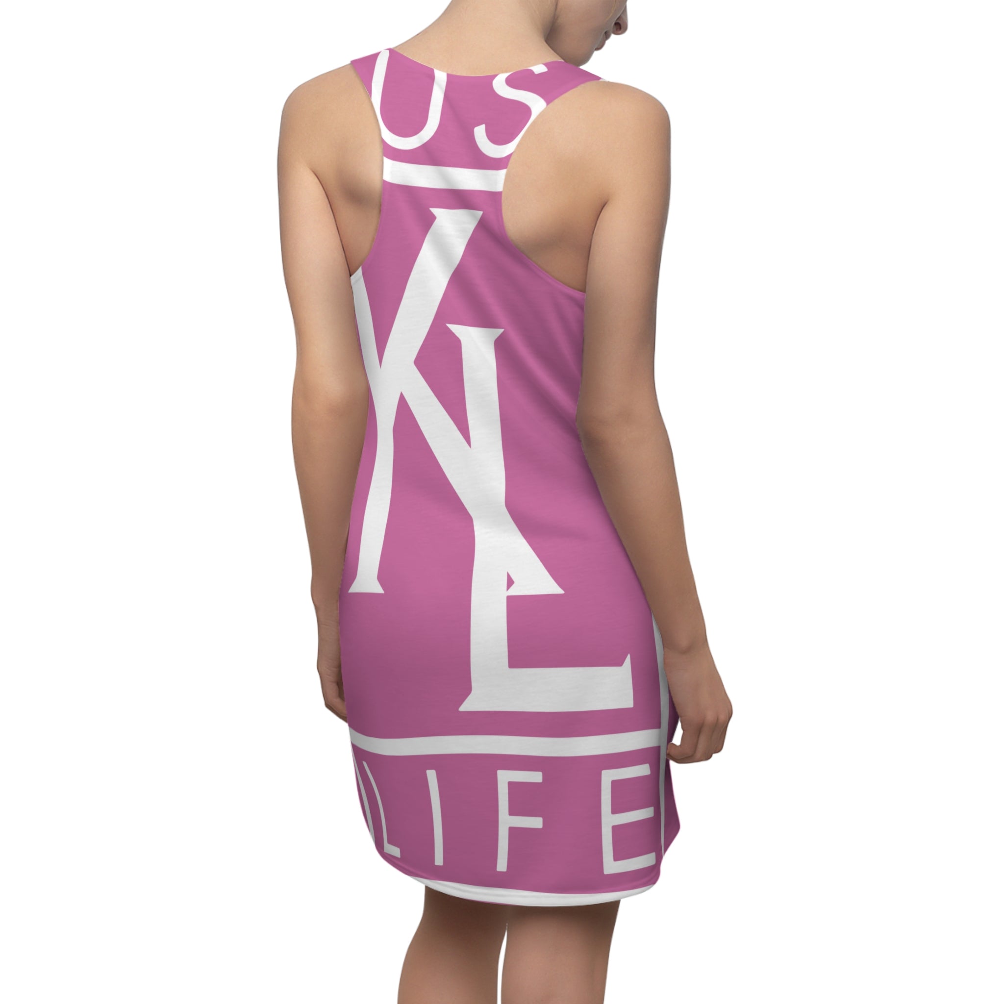 Kushlife OG Logo - Rose' Stylish Women's Racerback Dress, Trendy Summer Dress, Casual Lounge Wear, Athletic Dress, Fashionable Daily Outfit