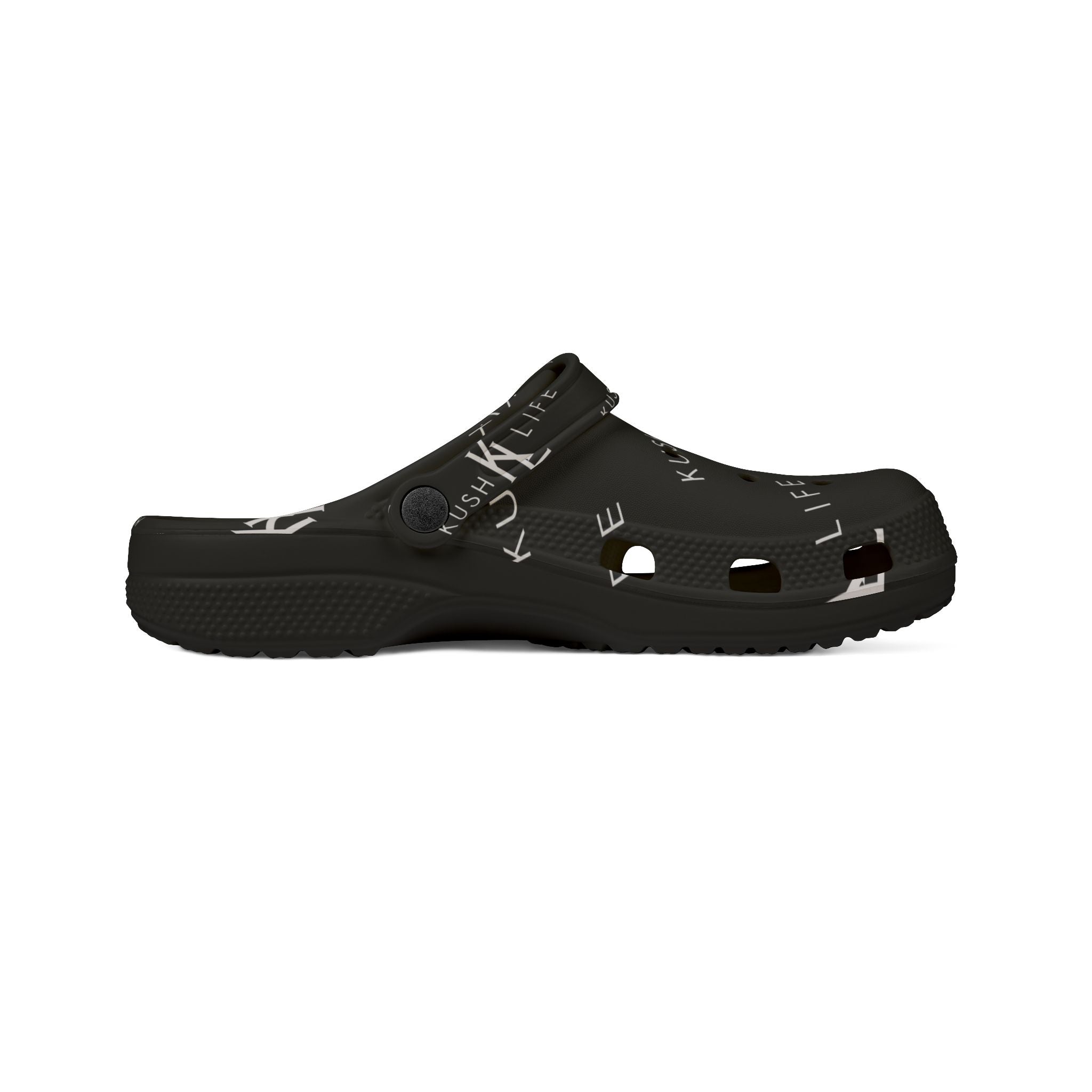 Kush KL Life Classic Logo Pattern - Stylish EVA Foam Rubber Shoes - Trendy Comfort Footwear, Casual Summer Clogs, Everyday Slip-Ons, Gift for Her