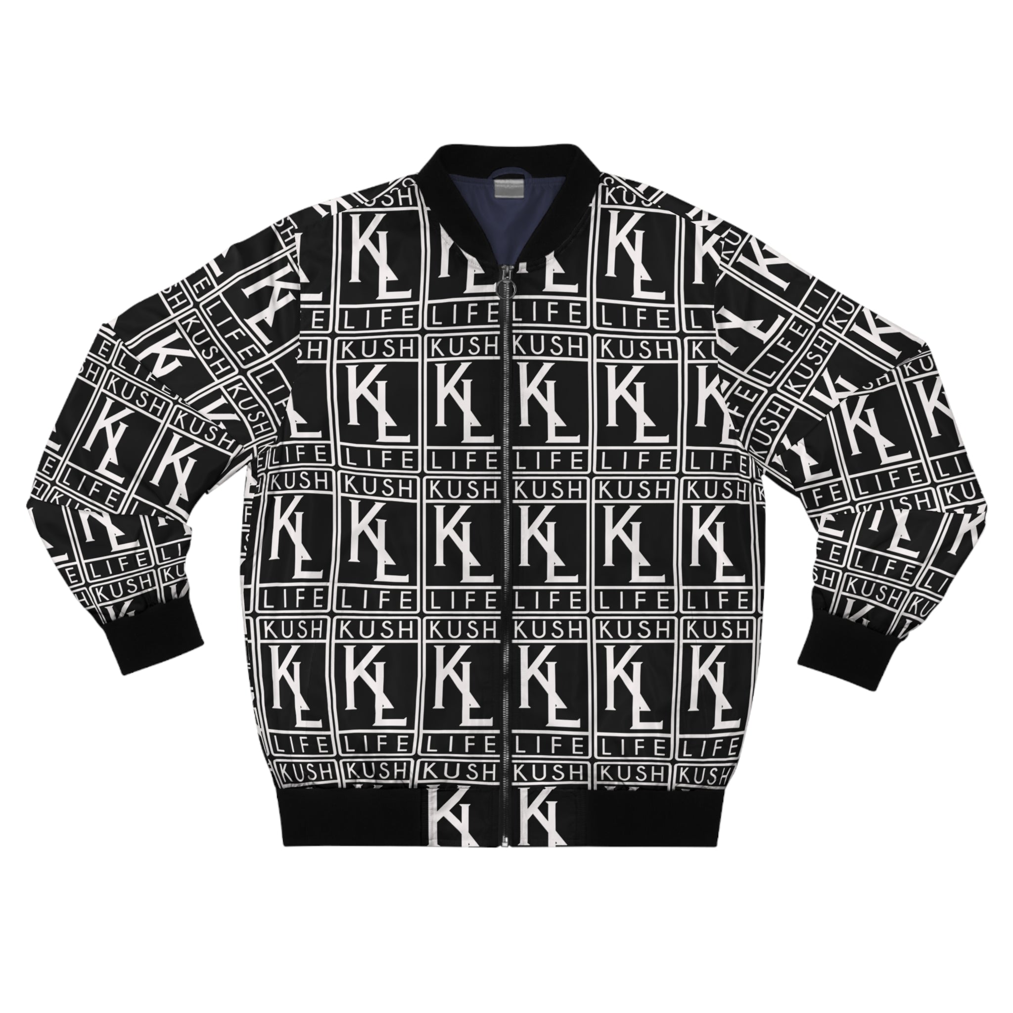 Kush Life OG Logo Monogram - Bomber Jacket, Stylish Outerwear, Streetwear Fashion, Cool Gift for Him, Casual Layering Piece, Trendy Men’s Fashion