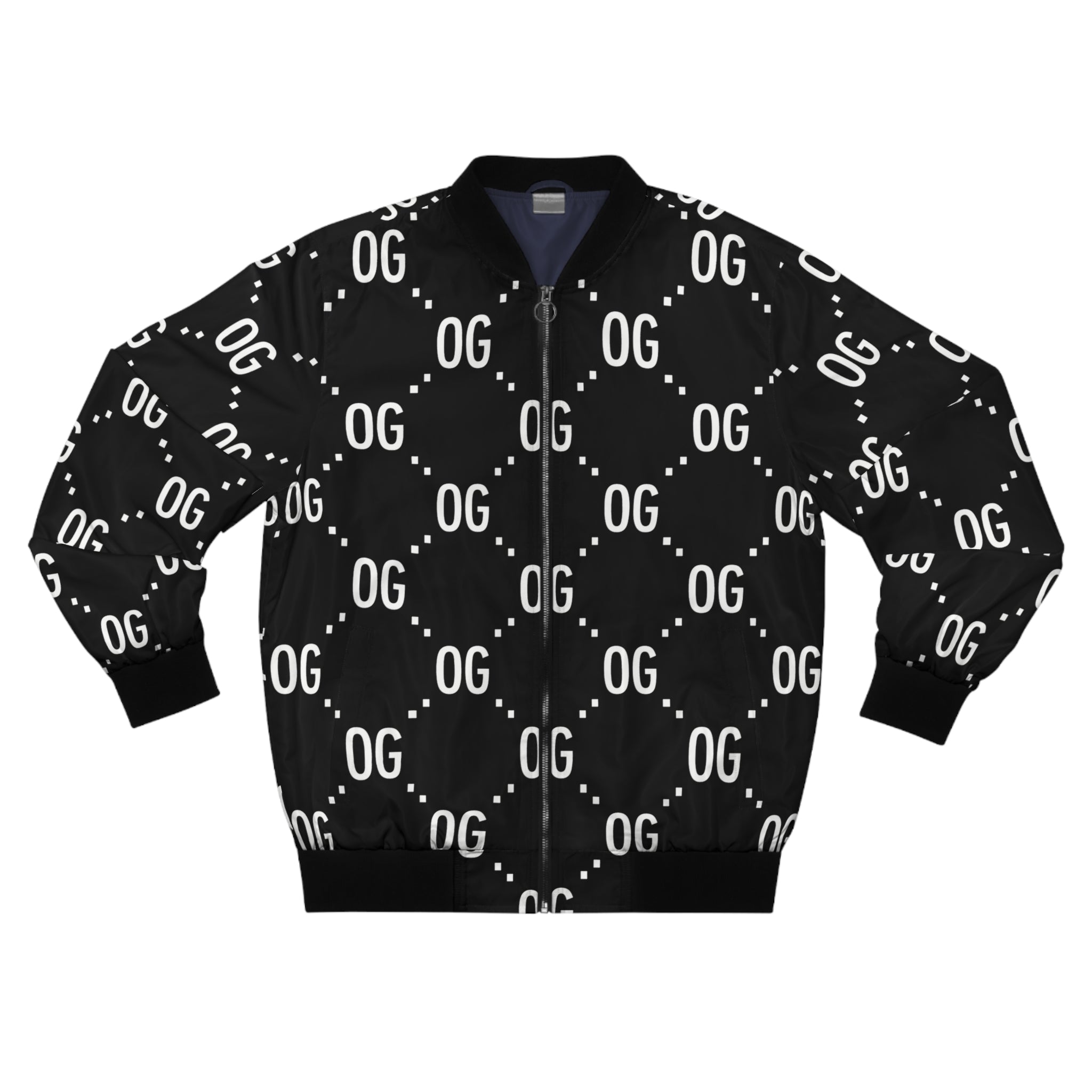 Kush Life "OG x OG" Logo Monogram - Bomber Jacket, Stylish Outerwear, Streetwear Fashion, Cool Gift for Him, Casual Layering Piece, Trendy Men’s Fashion