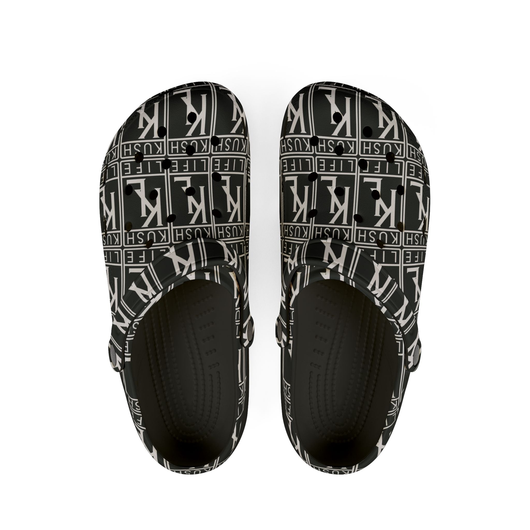 Kushlife OG Logo Monogram - Stylish EVA Foam Rubber Shoes - Trendy Comfort Footwear, Casual Summer Clogs, Everyday Slip-Ons, Gift for Her
