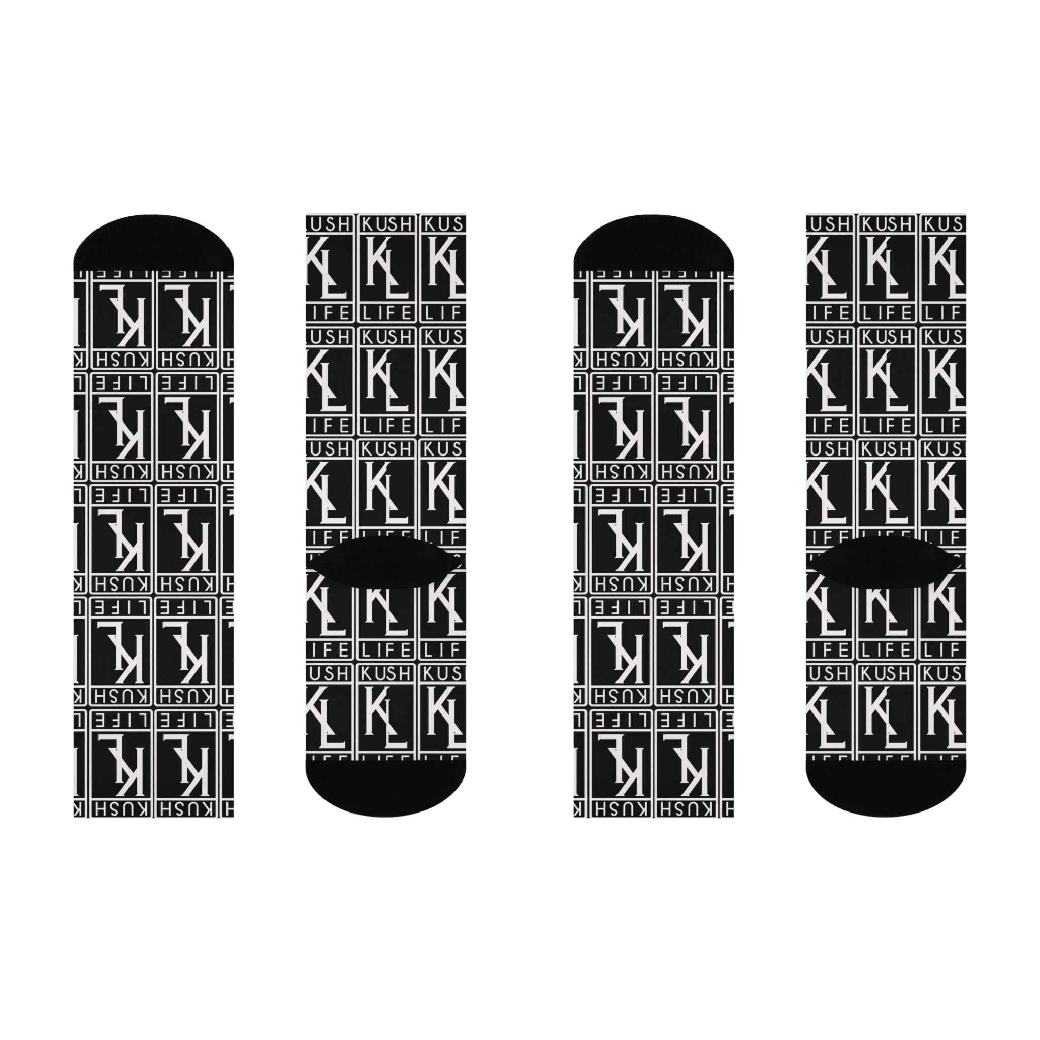 Kushlife OG Logo Monogram - Cushioned Crew Socks