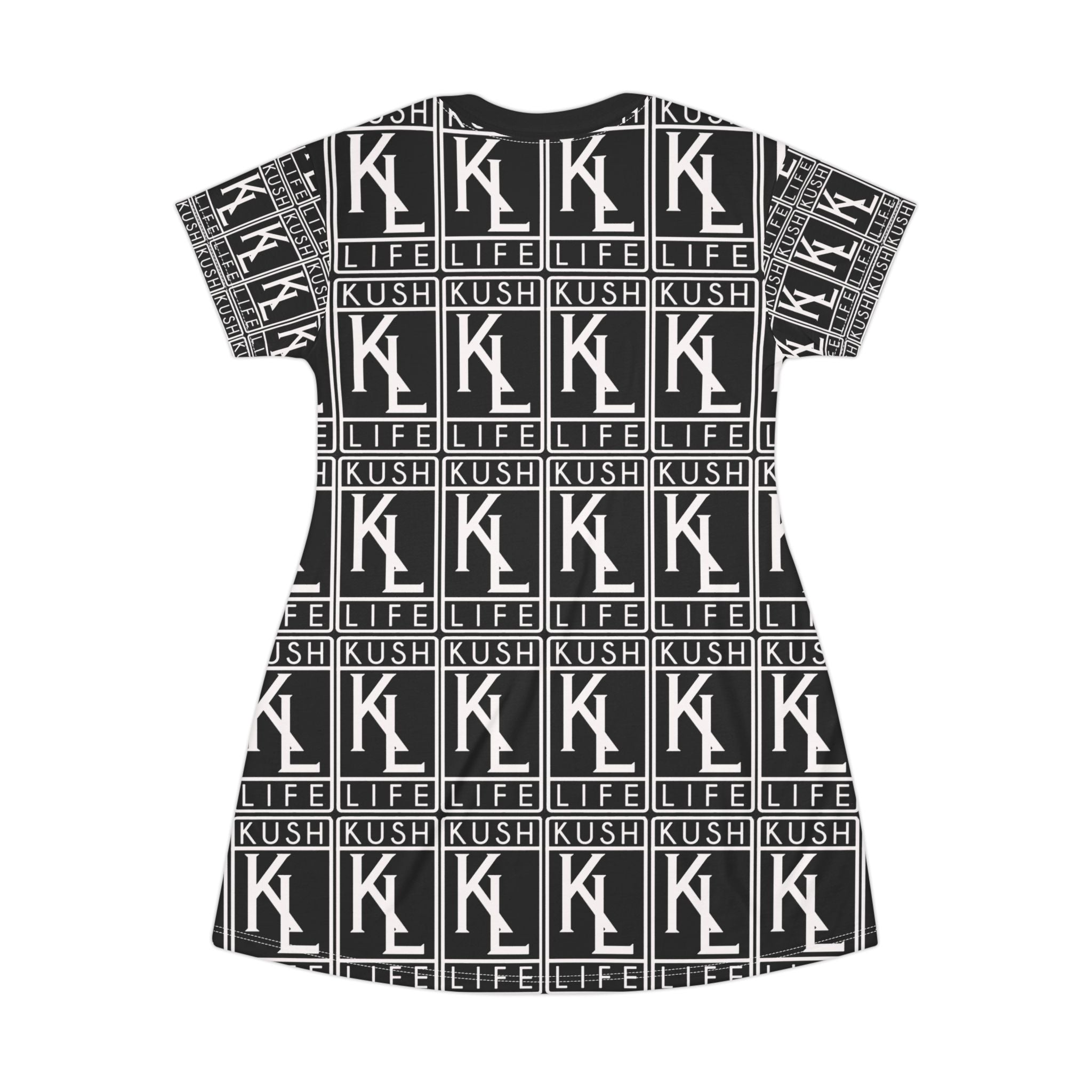 Kush Life OG Logo Monogram - Graphic T-Shirt Dress, Casual Summer Dress, Streetwear Fashion, Trendy Outfit, Music Festival Style, Gifts for Her