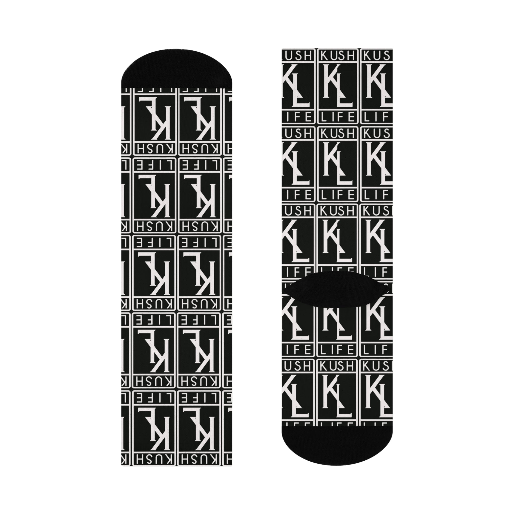 Kushlife OG Logo Monogram - Cushioned Crew Socks