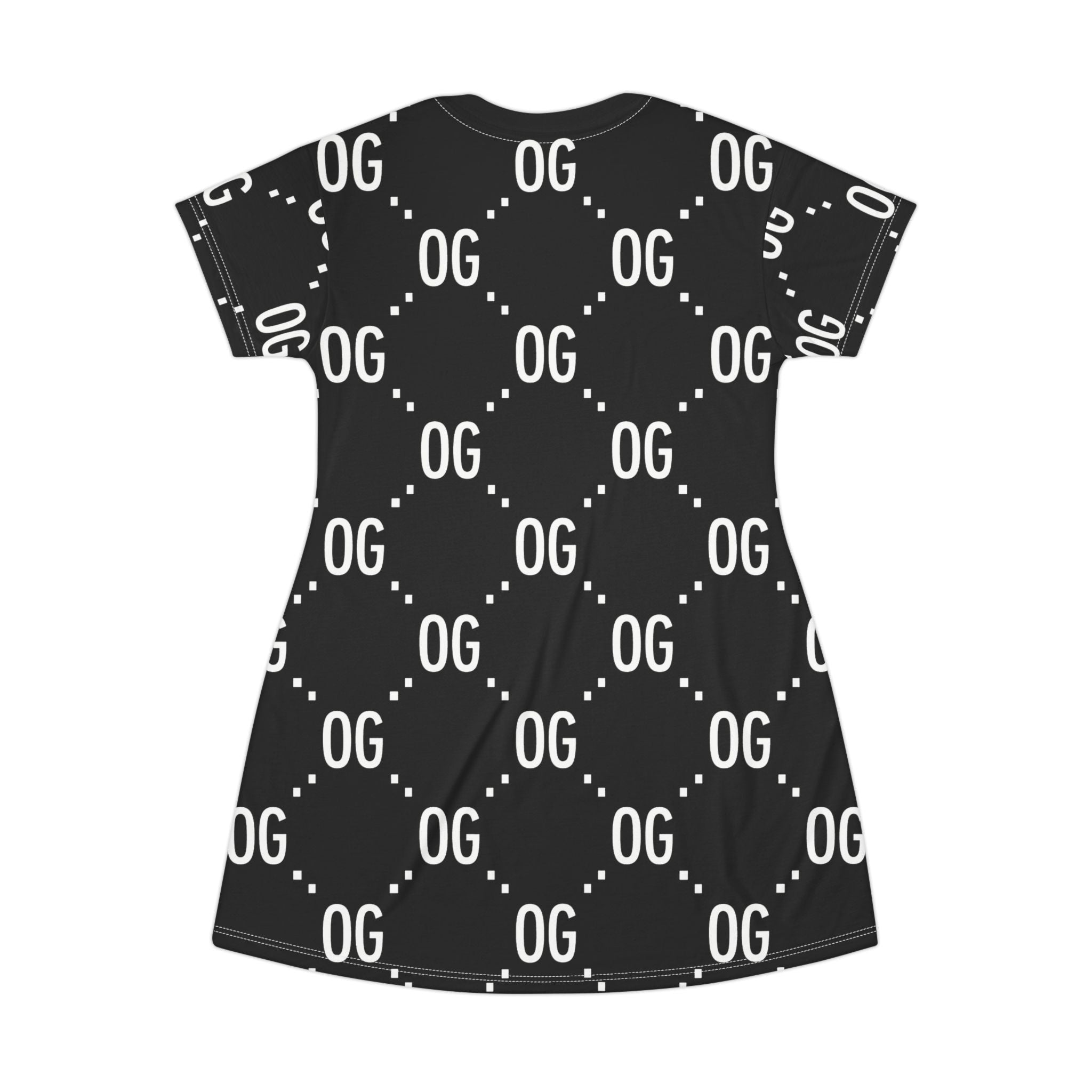 KushLife "OG x OG" Logo Monogram - Graphic T-Shirt Dress, Casual Summer Dress, Streetwear Fashion, Trendy Outfit, Music Festival Style, Gifts for Her