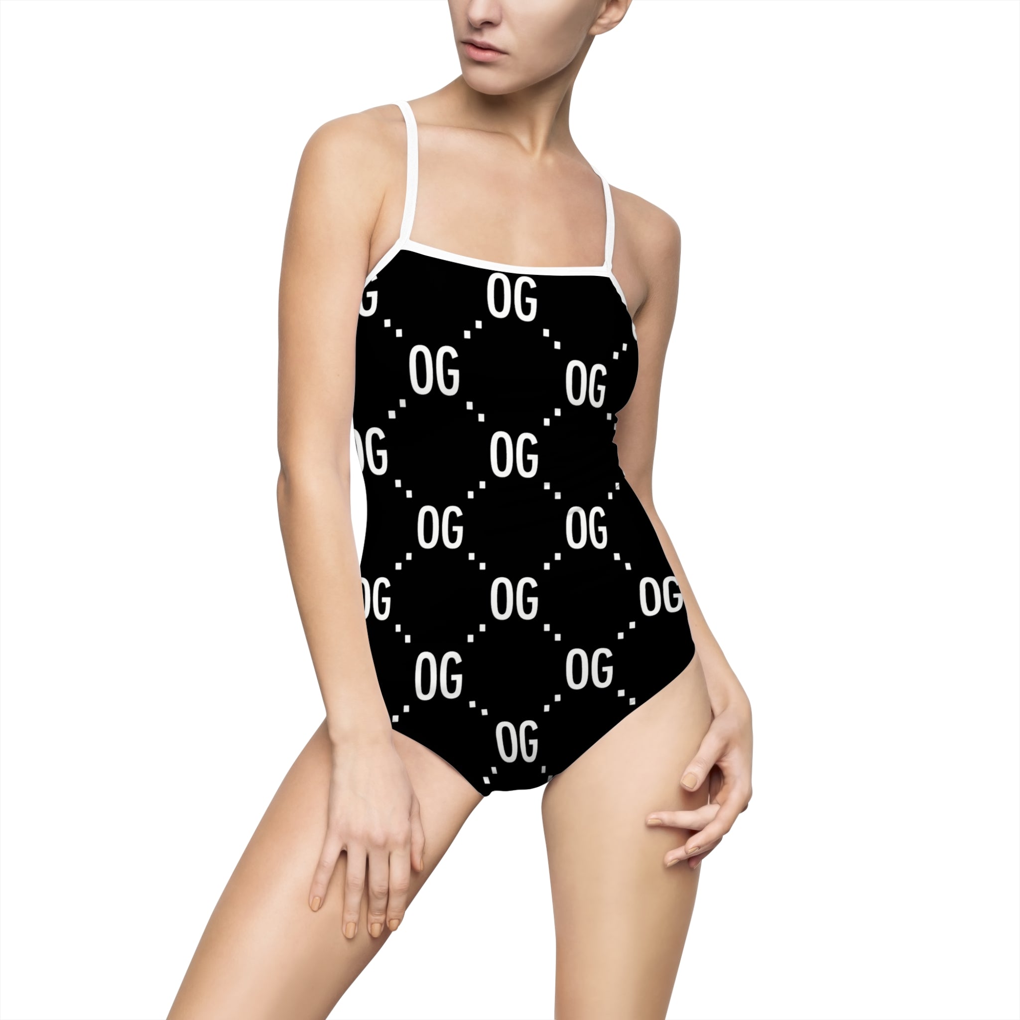 KushLife "OG xOG" Logo Monogram - Women's One-piece Swimsuit (AOP)