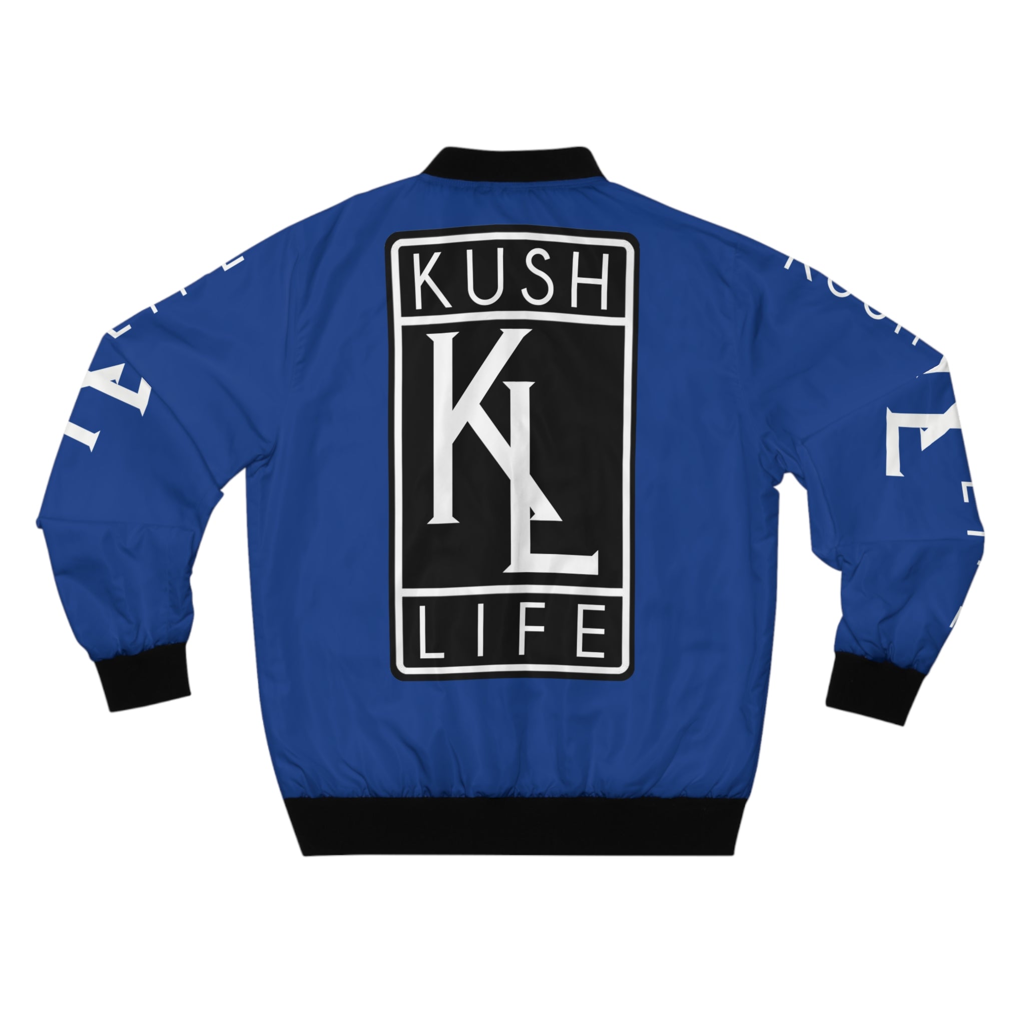 Kushlife OG Logo - Royal Bomber Jacket, Stylish Outerwear, Streetwear Fashion, Cool Gift for Him, Casual Layering Piece, Trendy Men’s Fashion