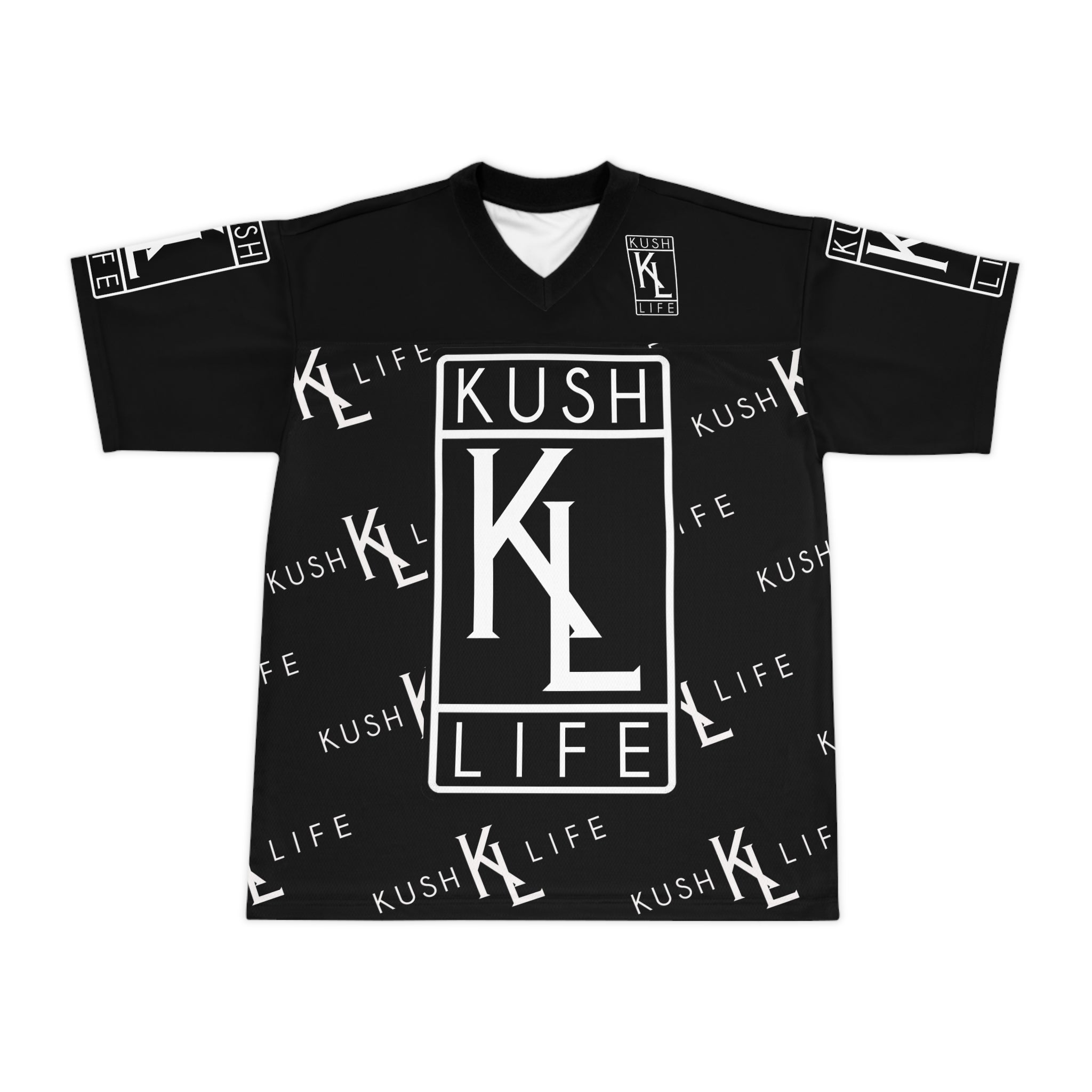 Kush KL Life Classic Logo Pattern Custom - Unisex Football Jersey, Sporty Apparel, Casual Wear, Game Day Outfit, Streetwear, Gift for Athletes
