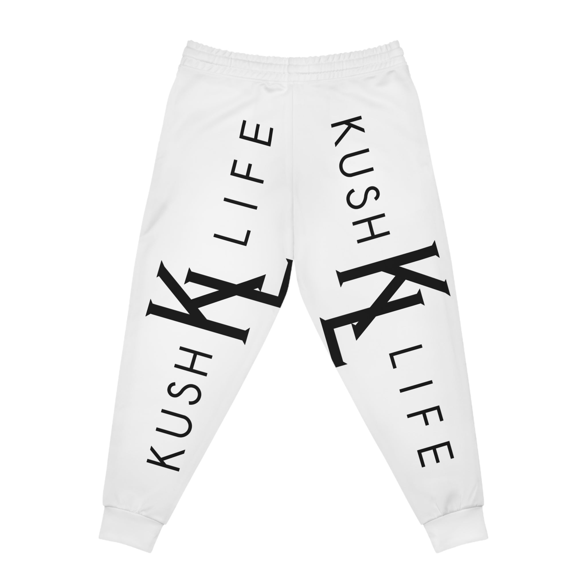 Kush KL Life Classic Logo - Snow Ebony Athletic Joggers (AOP)