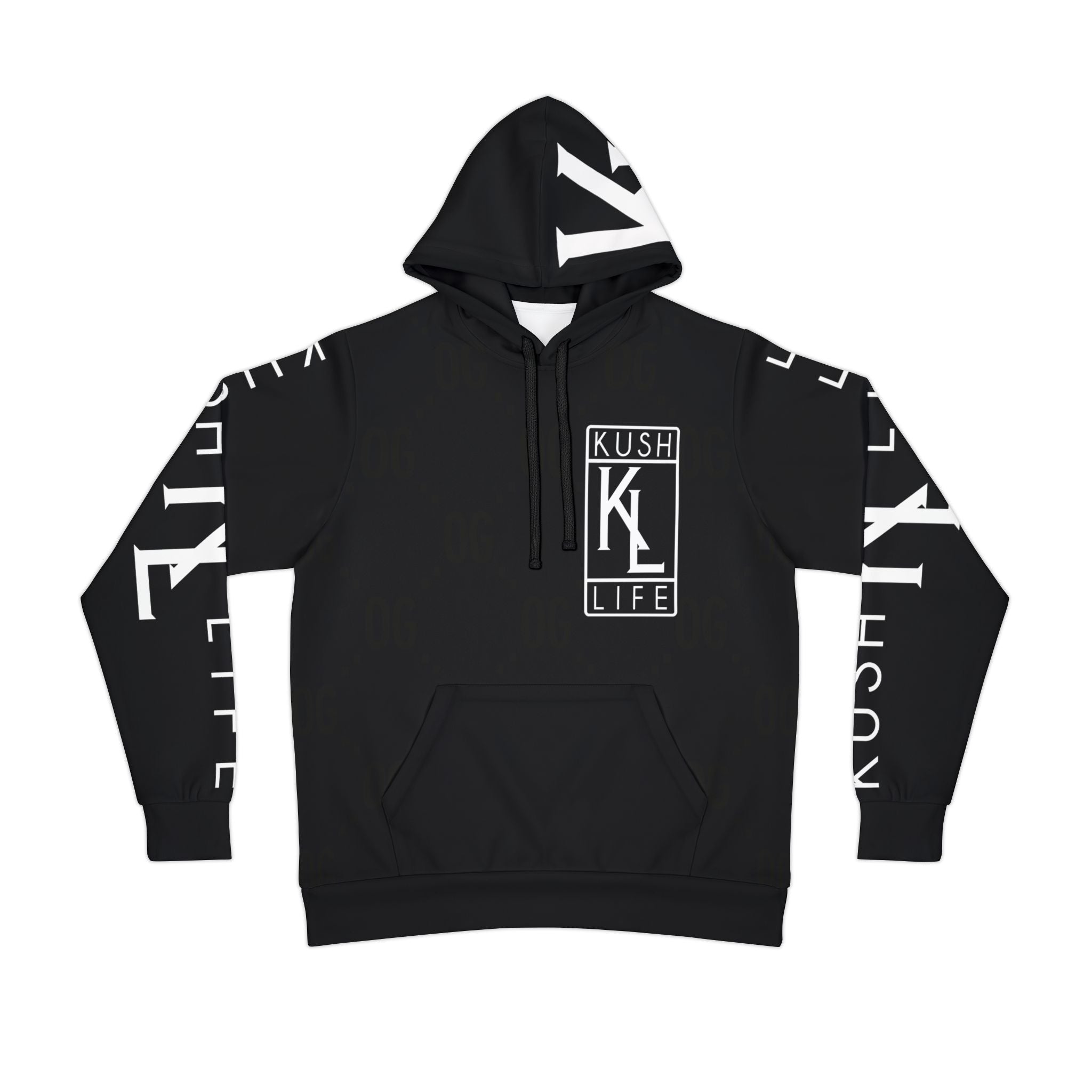 Kush Life OG Logo - Ebony Athletic Hoodie, Stylish Sportswear, Perfect for Athletes, Gift for Fitness Lovers, Cozy Fashion Statement