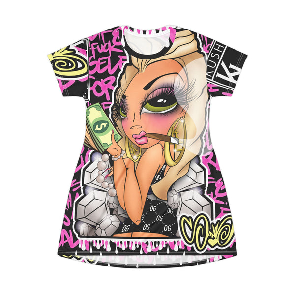 Kushlife x Sandoner - Graffiti T-Shirt Dress