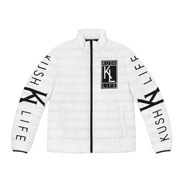 Kush Life OG Logo - Snow Men's Stylish Puffer Jacket, Trendy Outerwear, Urban Fashion, Fall/Winter Wear, KUSH LIFE Design, Gift for Him