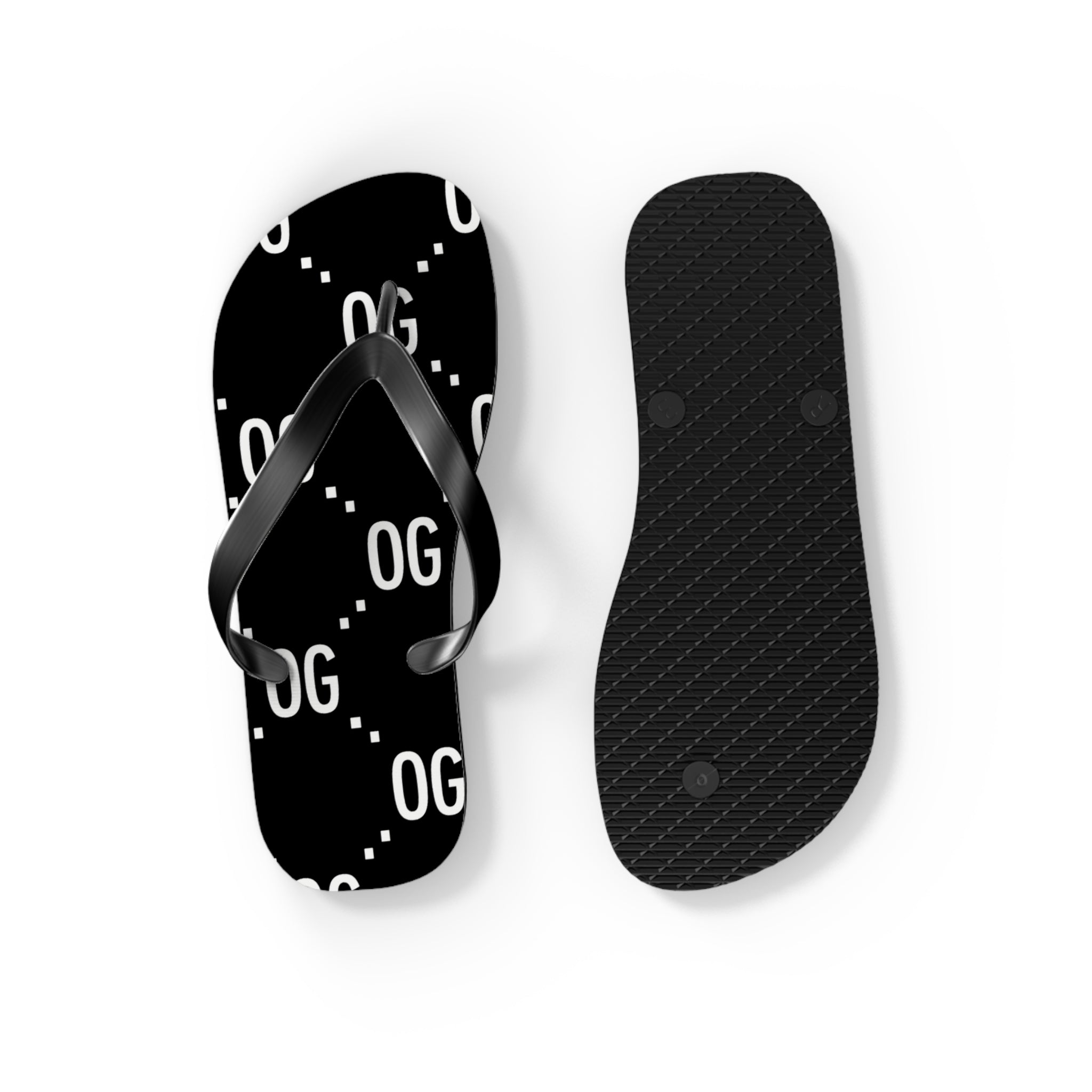 Kush Life "OG x OG"  Logo Monogram - Flip Flops