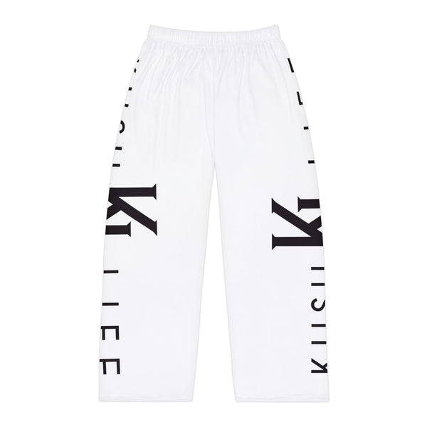 Kush Life Classic Logo Monogram - Snow Men's Pajama Pants (AOP)