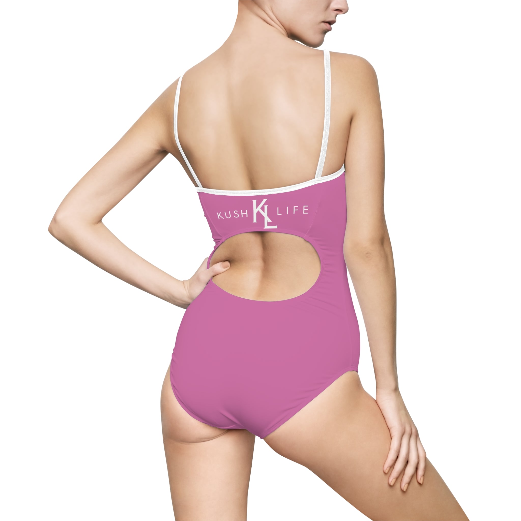 Kushlife OG logo - Rose' Women's One-piece Swimsuit (AOP)