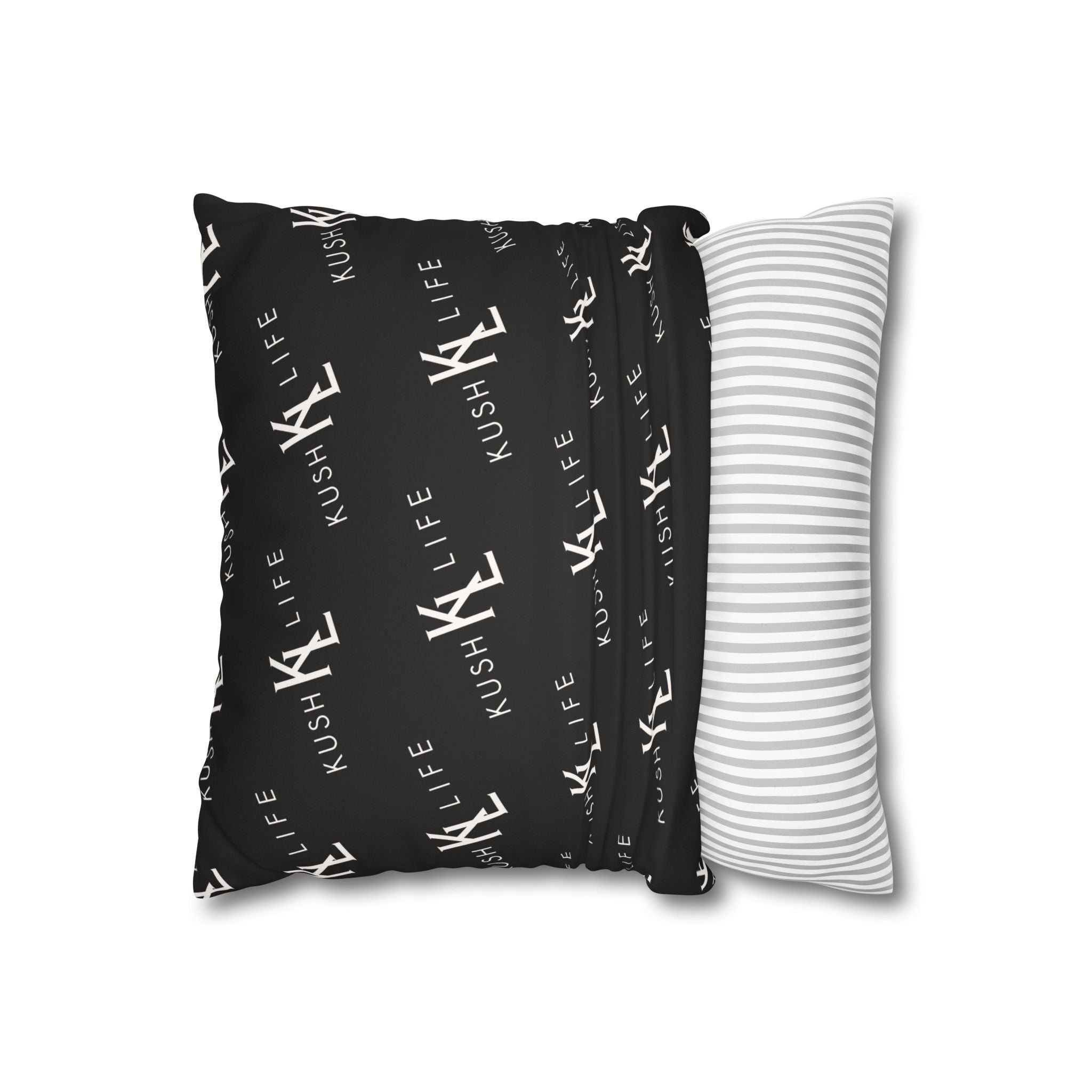 Kush KL Life Classic Logo Pattern - Faux Suede Square Pillowcase with OG Print, Home Decor Cushion Cover, Modern Accent Pillow, Gift for Friends, Cozy Living Room [...]