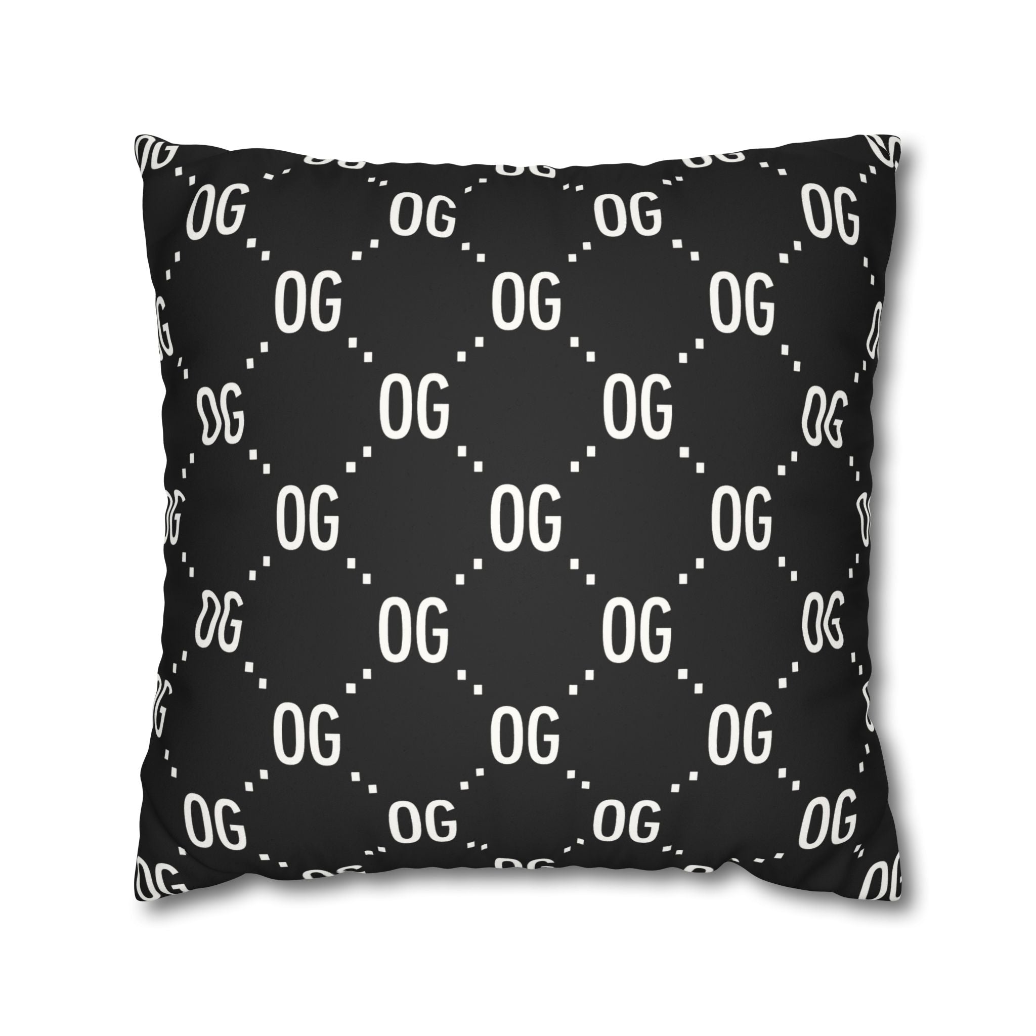 Kush Life "OG x OG"  Logo Monogram - Faux Suede Square Pillowcase with OG Print, Home Decor Cushion Cover, Modern Accent Pillow, Gift for Friends, Cozy Living Room [...]
