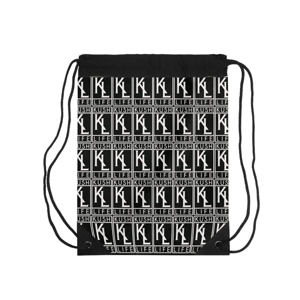 Kushlife OG Logo Monogram - Stylish Drawstring Bag for Everyday Use, Trendy Gym Sack, Fashionable Backpack, Perfect for School, Travel or Gifts