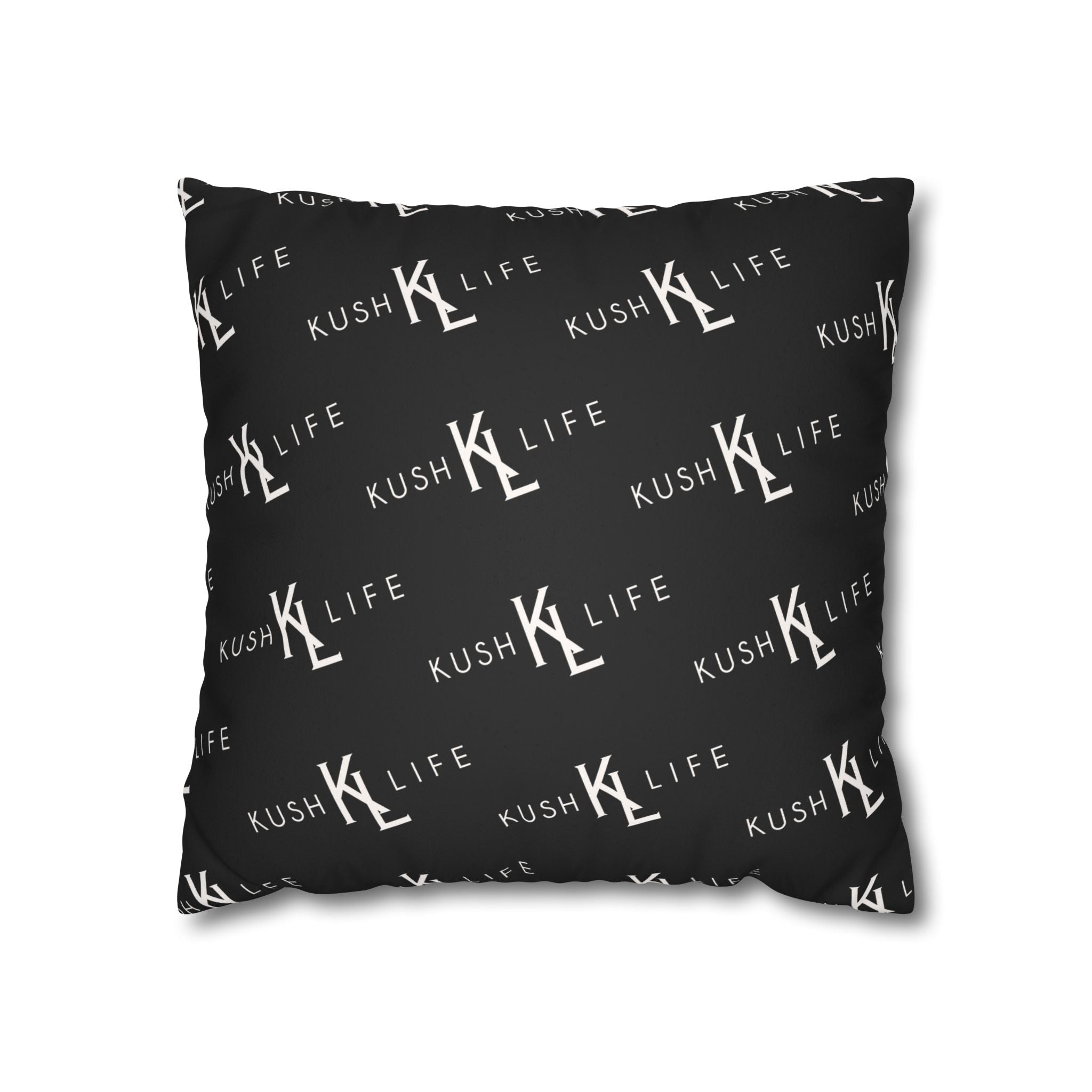Kush KL Life Classic Logo Pattern - Faux Suede Square Pillowcase with OG Print, Home Decor Cushion Cover, Modern Accent Pillow, Gift for Friends, Cozy Living Room [...]