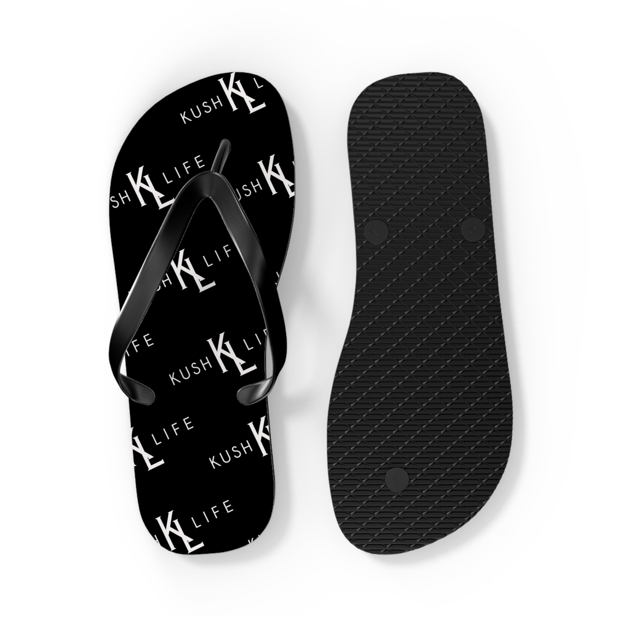 Kush KL Life Classic  Logo Pattern - Flip Flops
