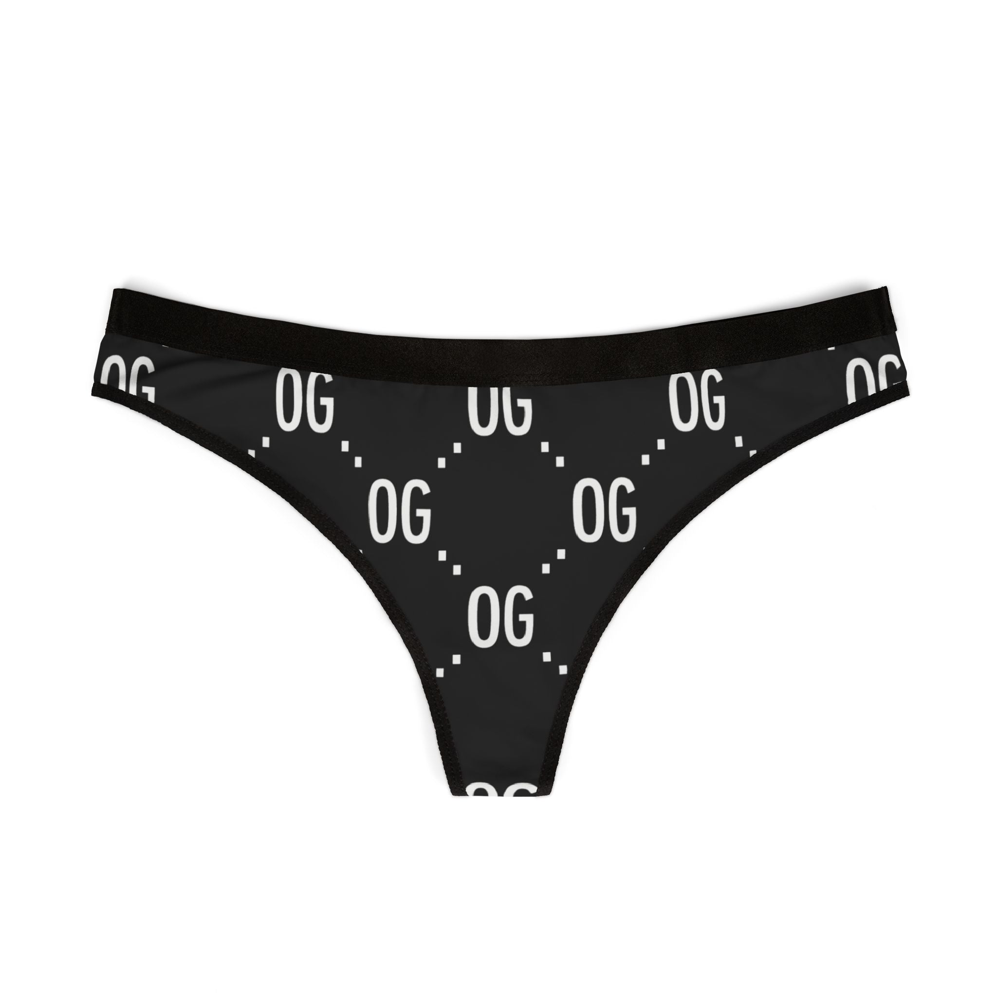 Kushlife "OG x OG" Logo Monogram - Women's Thongs (AOP)