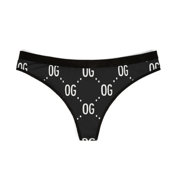 Kushlife "OG x OG" Logo Monogram - Women's Thongs (AOP)