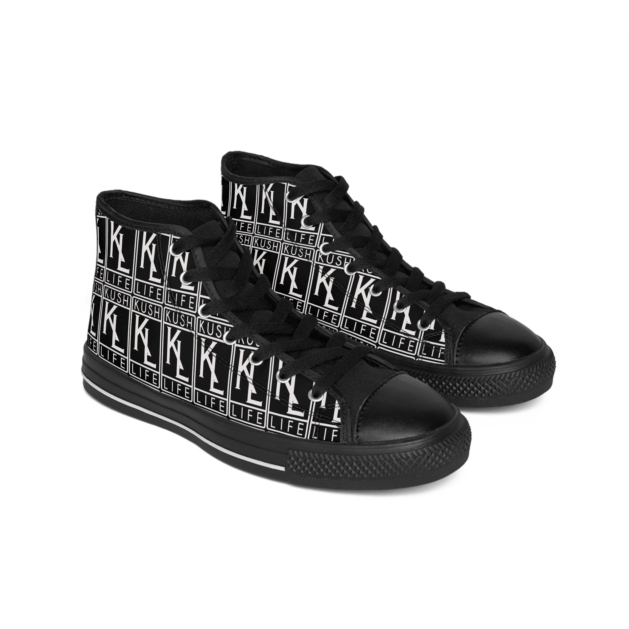 Kush Life OG Logo Monogram - Stylish High-Top Sneakers for Trendsetters, Casual Footwear, Urban Style, Gift for Him, Everyday Sneakers
