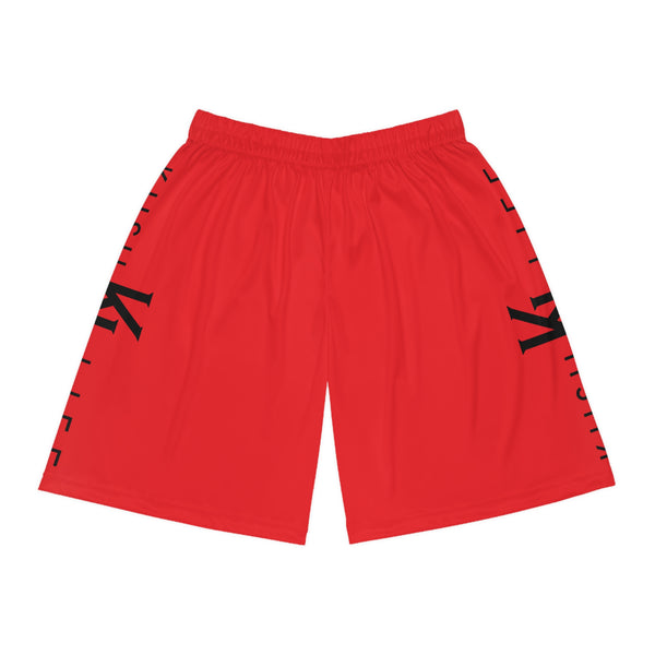 Kush KL Life Classic Logo - Ruby Basketball Shorts (AOP)