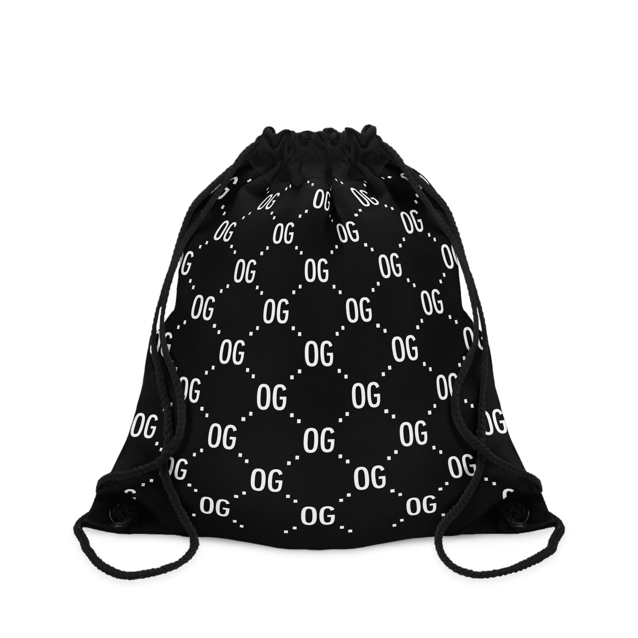 Kush Life "OG x OG"  Logo Monogram - Stylish Drawstring Bag for Everyday Use, Trendy Gym Sack, Fashionable Backpack, Perfect for School, Travel or Gifts
