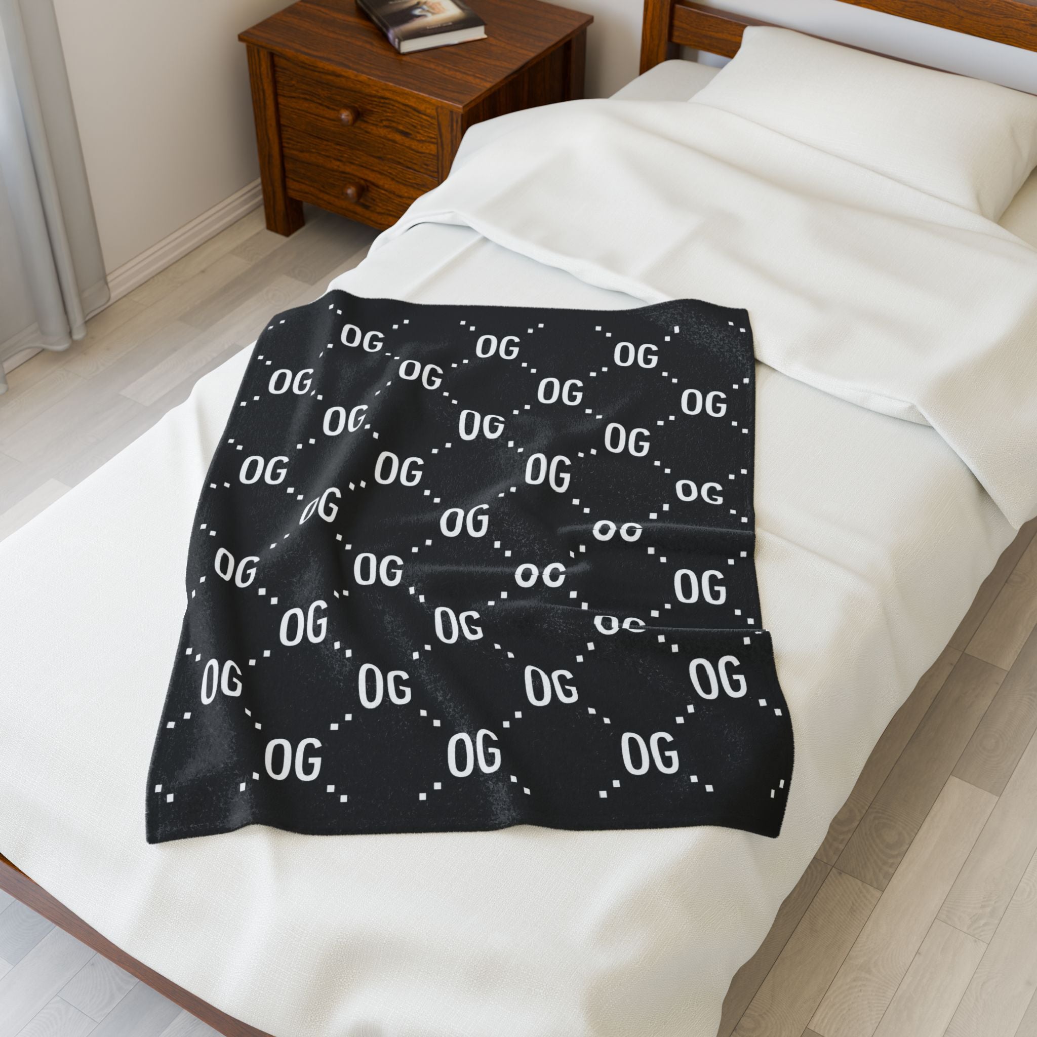 Kushlife "OG x OG" Logo Monogram - Velveteen Plush Blanket