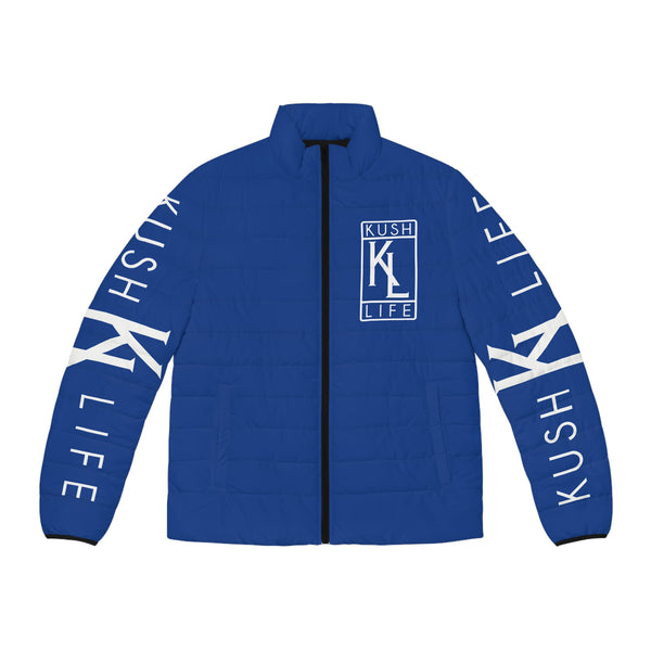 Kush Life OG Logo - Royal Men's Stylish Puffer Jacket, Trendy Outerwear, Urban Fashion, Fall/Winter Wear, KUSH LIFE Design, Gift for Him