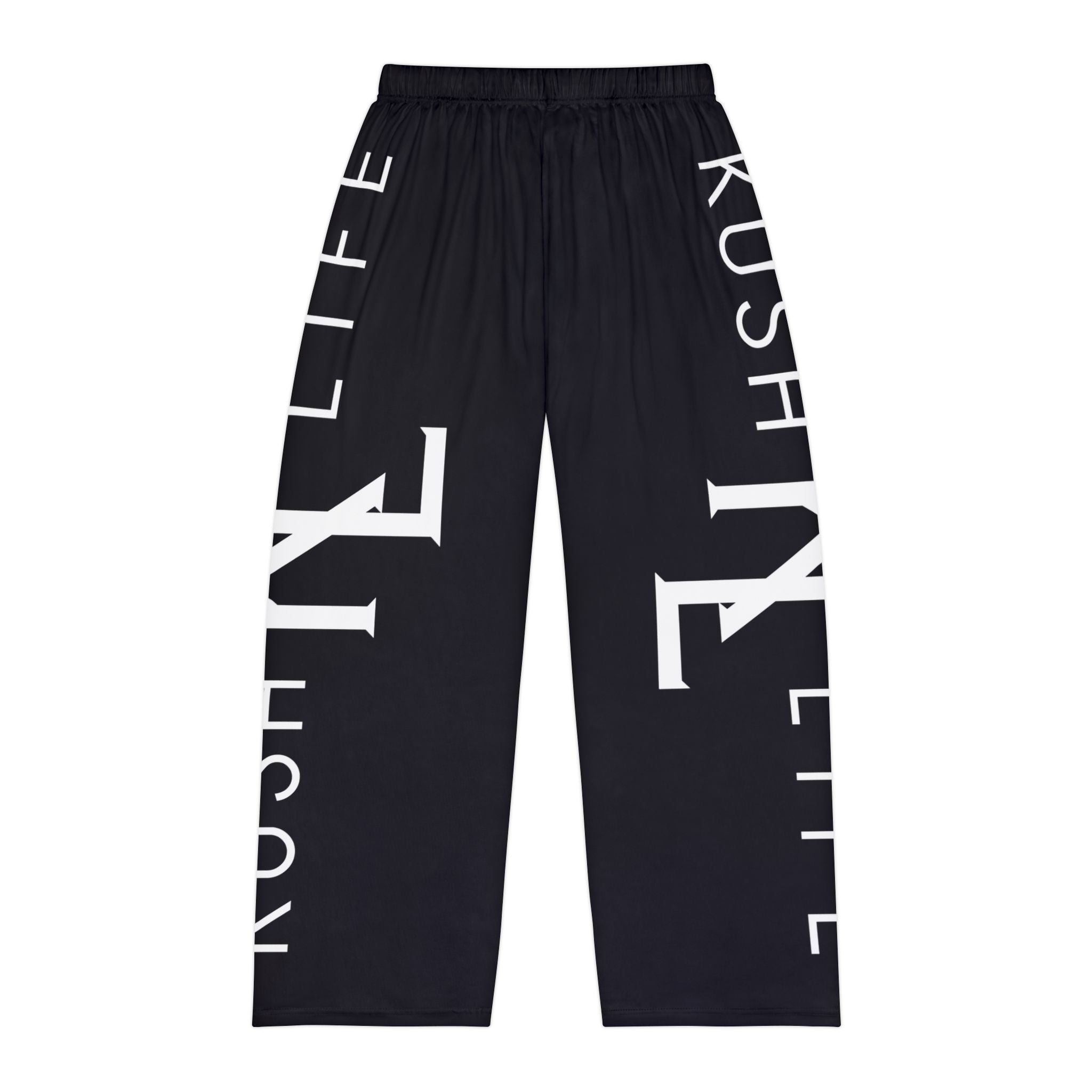Kush Life Classic Logo Monogram - Ebony Men's Pajama Pants (AOP)